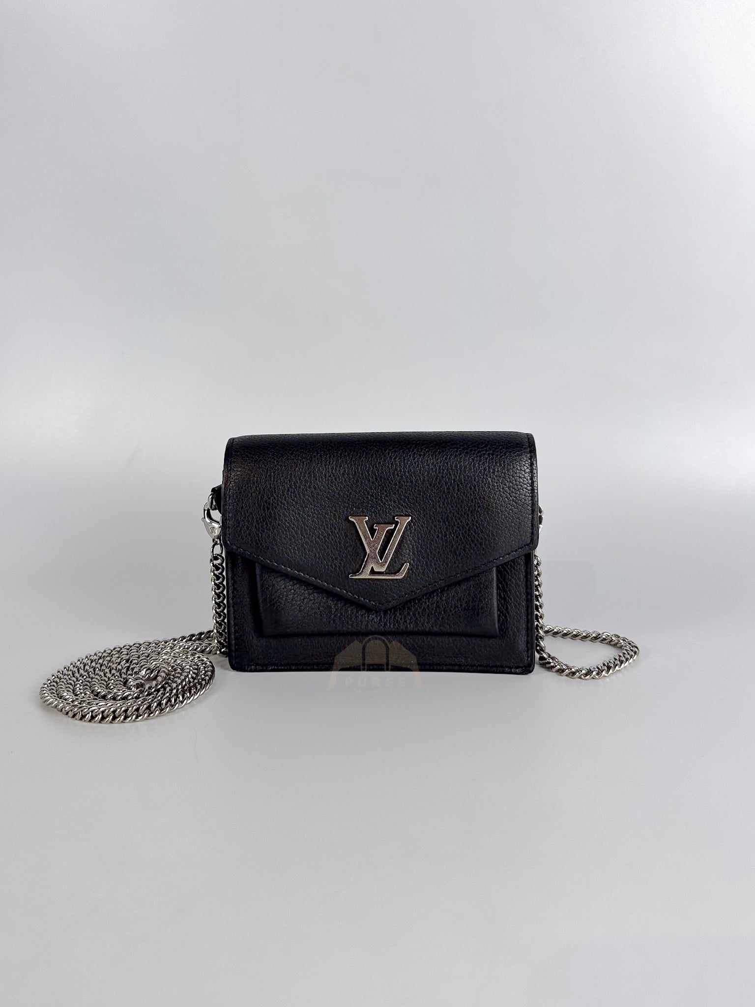 MyLockme Chain Bag in Grained Calfskin Leather (Date Code: UB0240) | Purse Maison Luxury Bags Shop