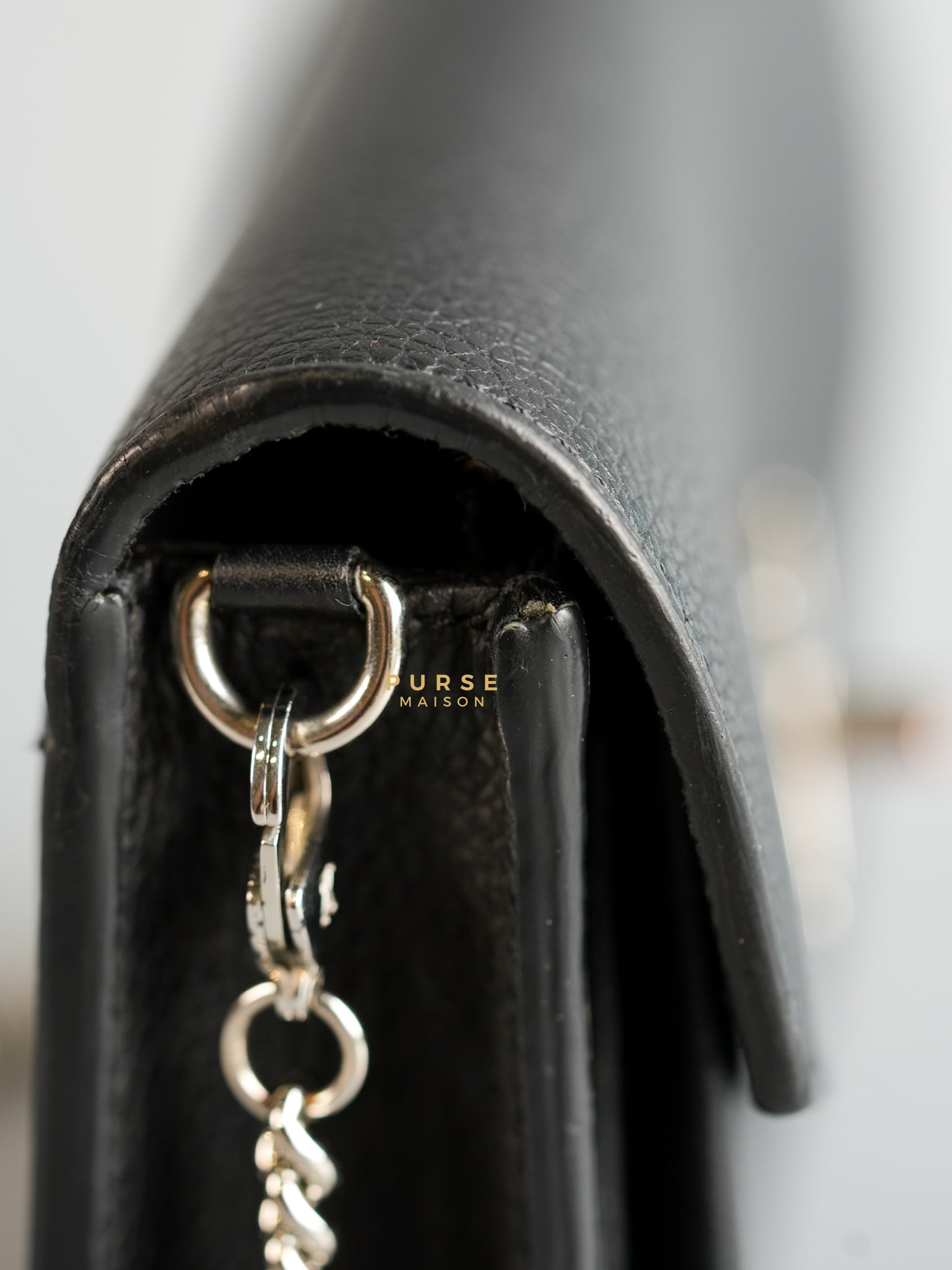 Mylockme Chain Pochette Lock me Leather (Date code: UB4290) | Purse Maison Luxury Bags Shop