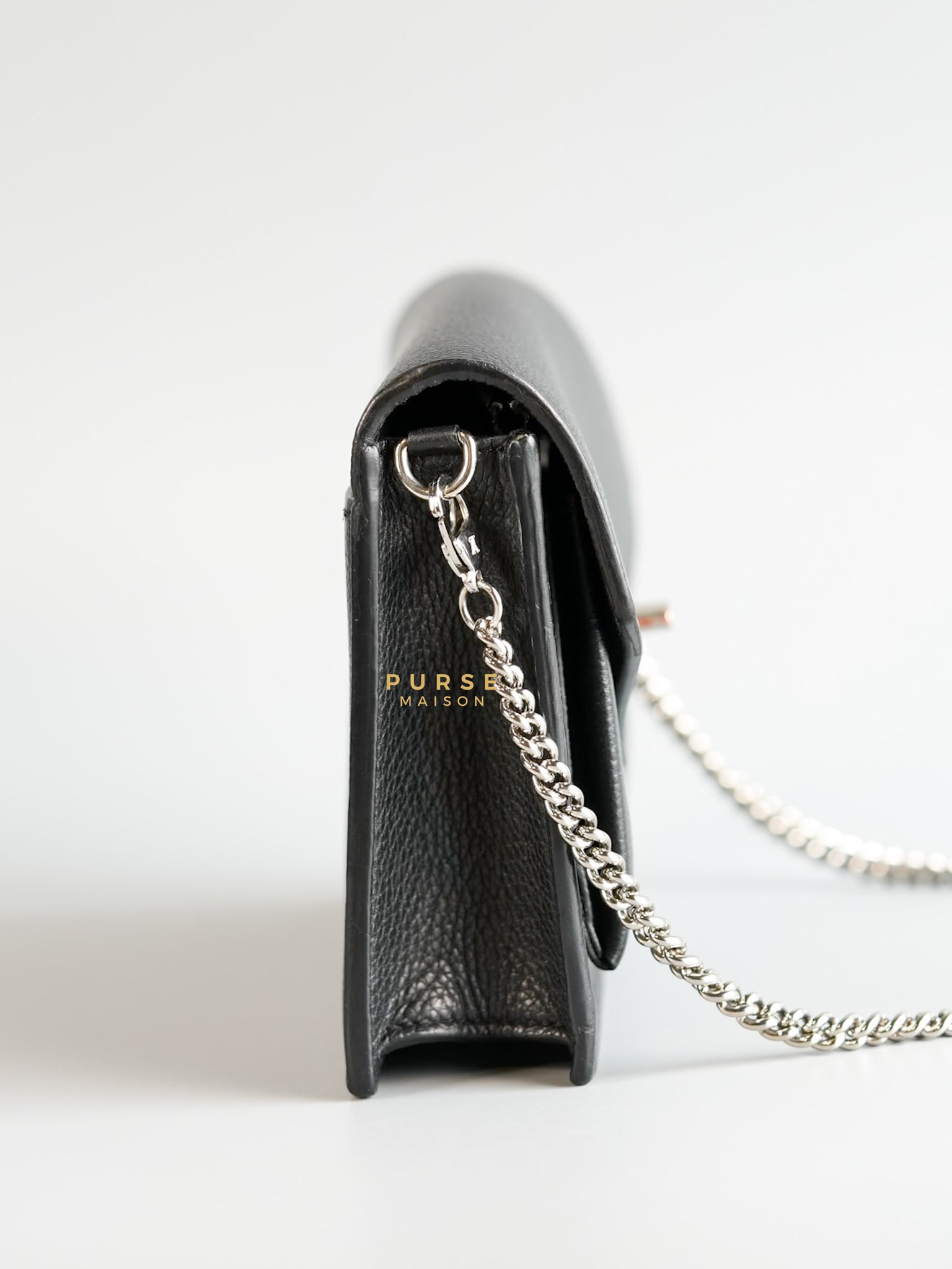 Mylockme Chain Pochette Lock me Leather (Date code: UB4290) | Purse Maison Luxury Bags Shop