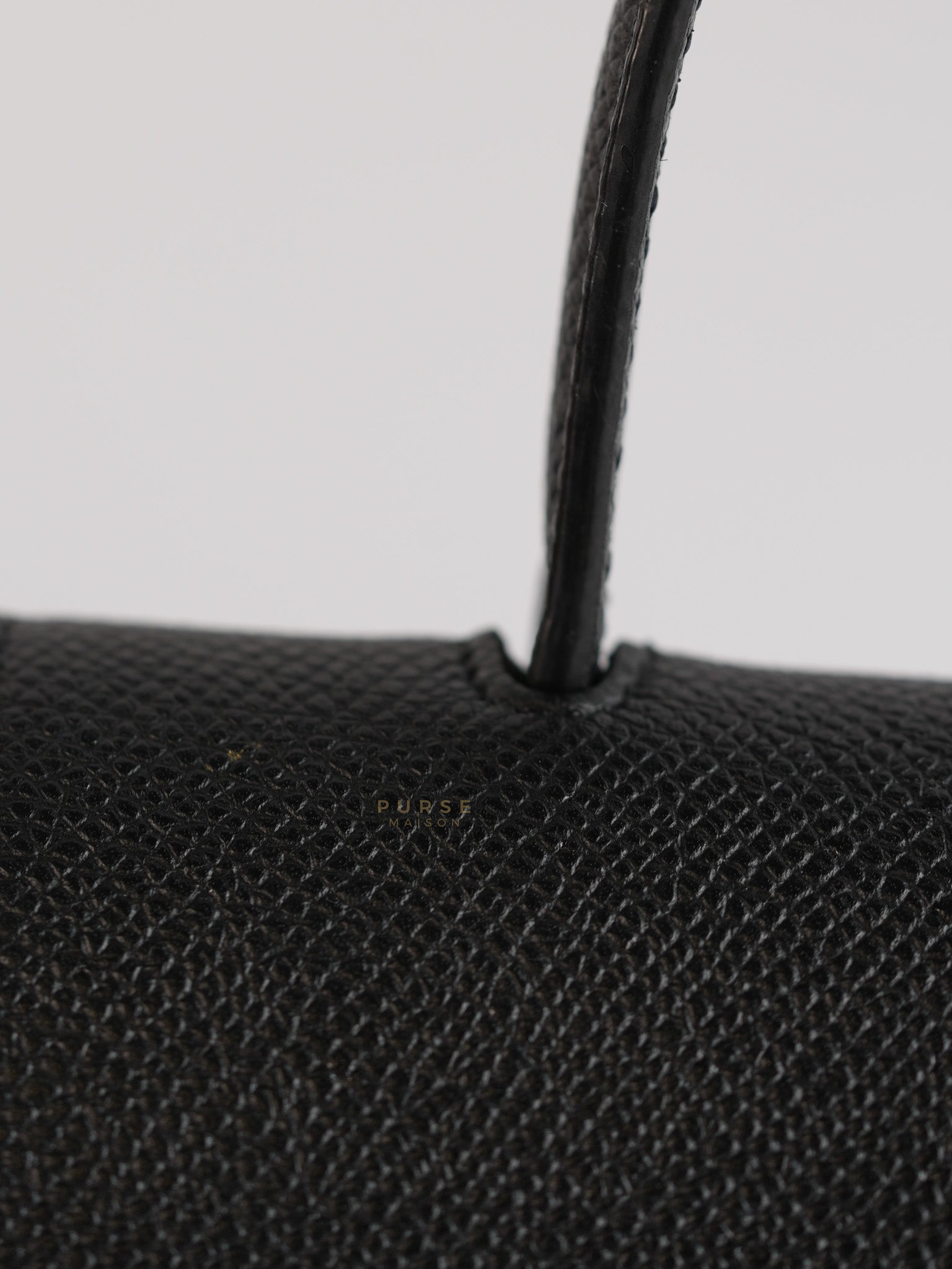 Nano Belt Bag In Black Grained Calfskin Leather | Purse Maison Luxury Bags Shop