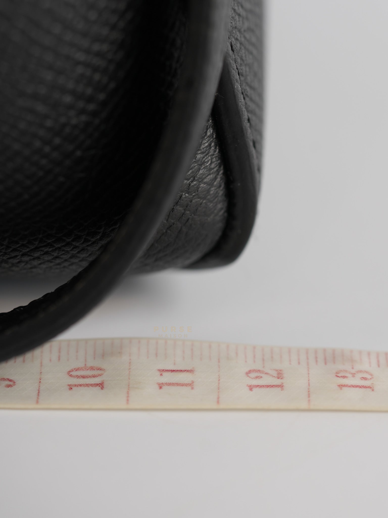 Nano Belt Bag In Black Grained Calfskin Leather | Purse Maison Luxury Bags Shop
