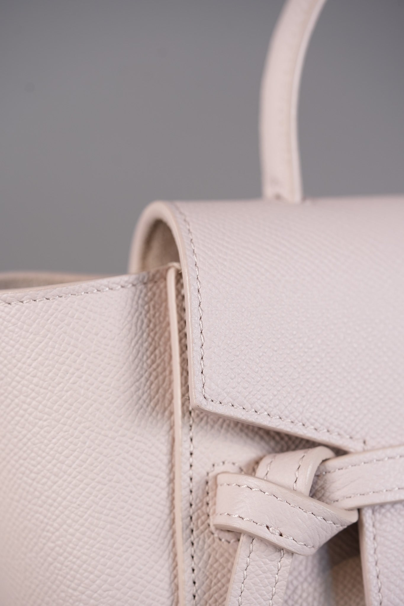Nano Belt Bag in Light Pink Grained Calfskin Leather | Purse Maison Luxury Bags Shop