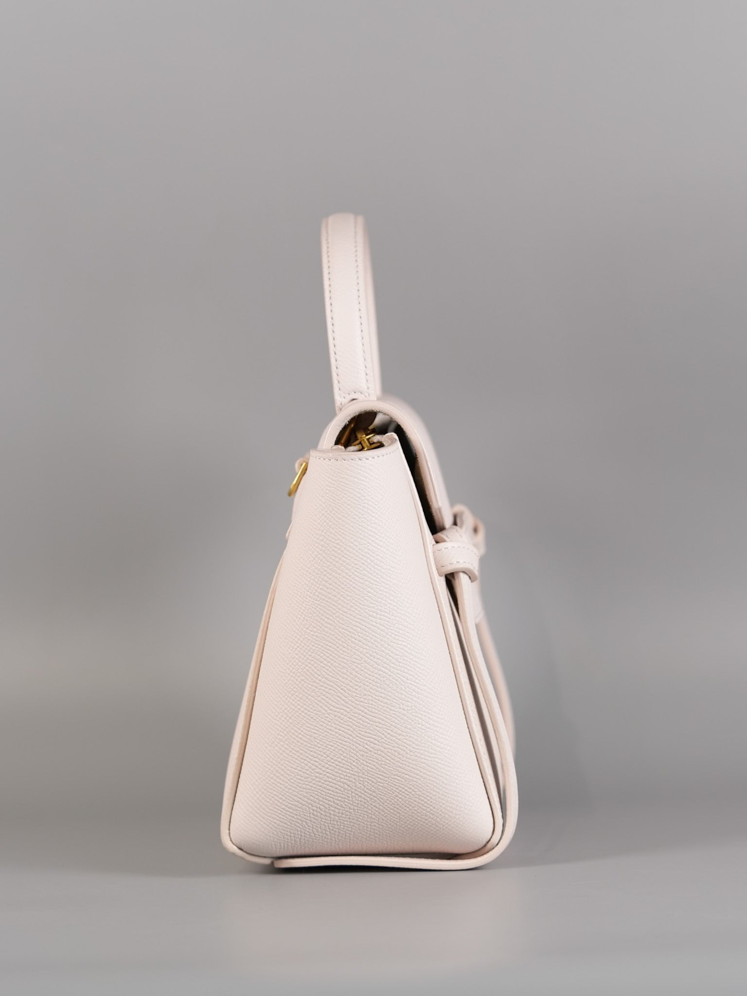 Nano Belt Bag in Light Pink Grained Calfskin Leather | Purse Maison Luxury Bags Shop