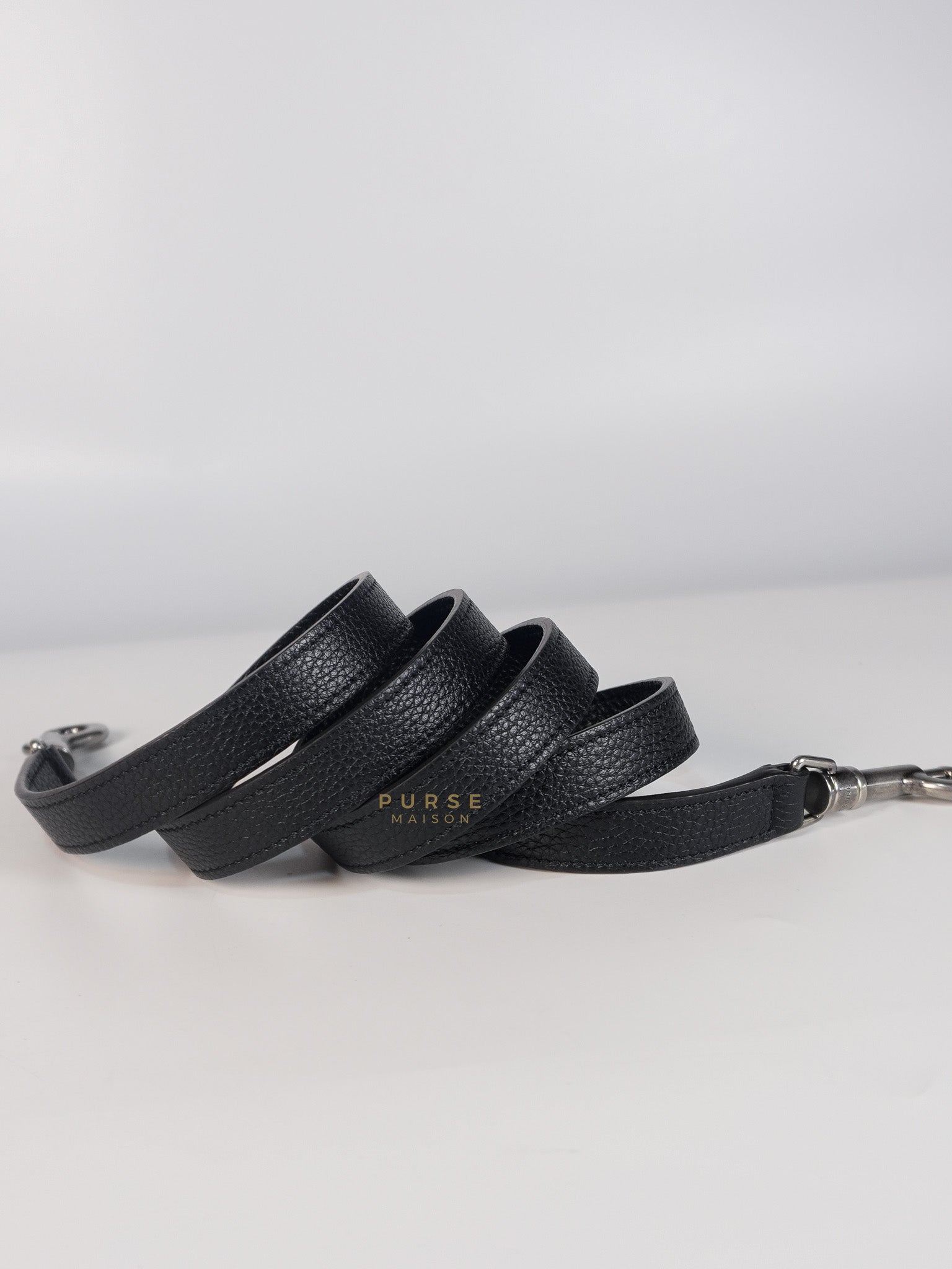 Nano Luggage Black Drummed Calfskin Leather Bag | Purse Maison Luxury Bags Shop