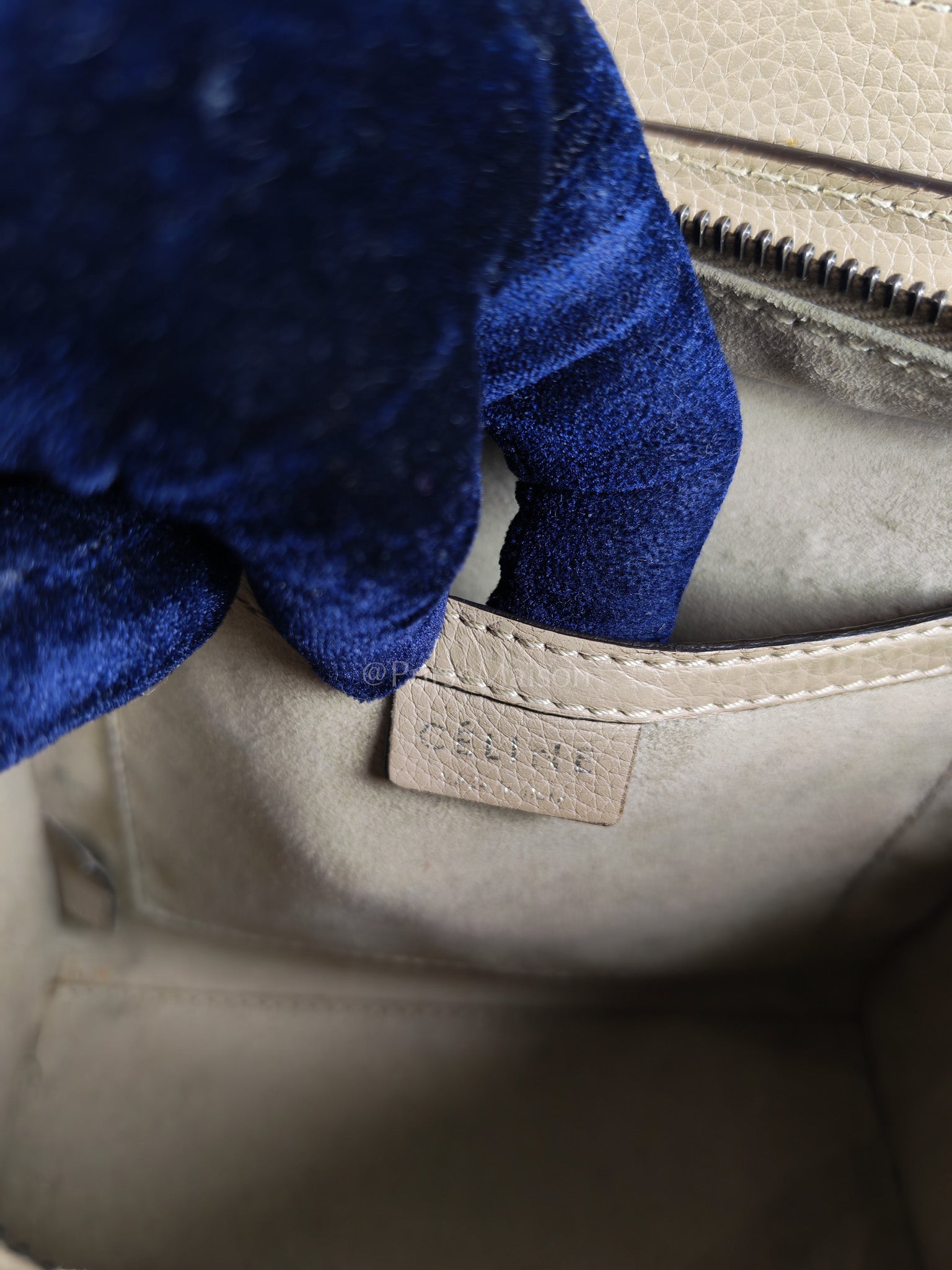 Nano Luggage in Beige Drummed Calfskin Leather Shoulder Bag | Purse Maison Luxury Bags Shop