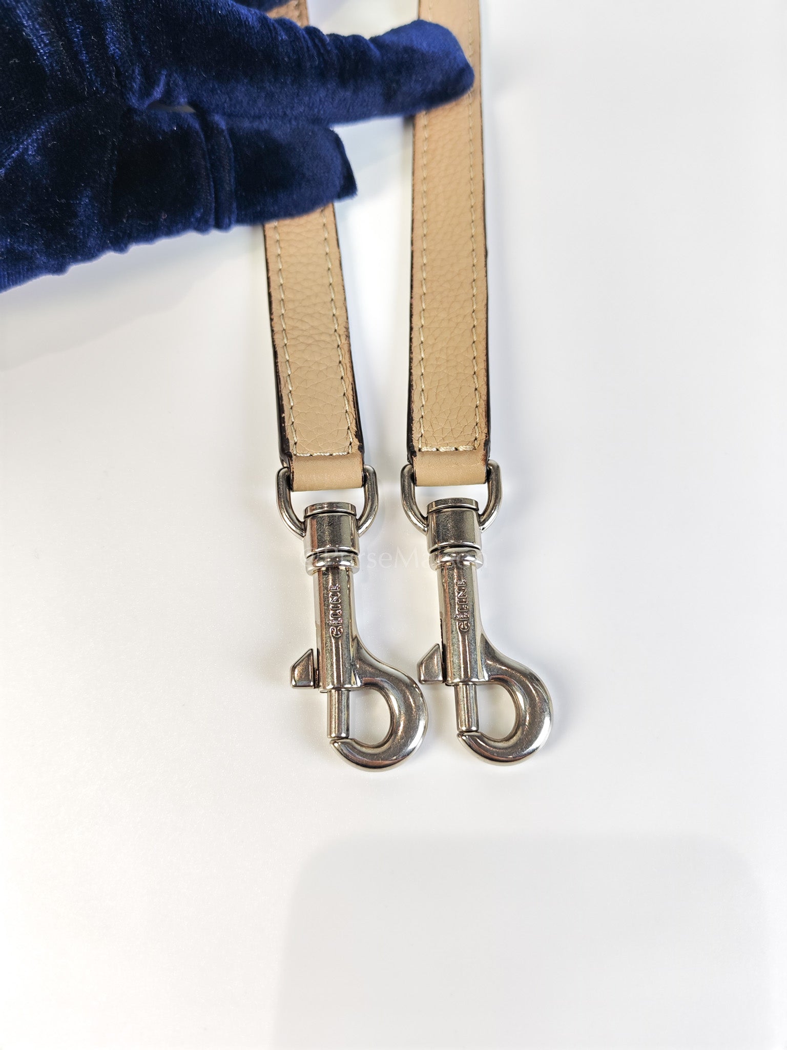 Nano Luggage in Beige Drummed Calfskin Leather Shoulder Bag | Purse Maison Luxury Bags Shop