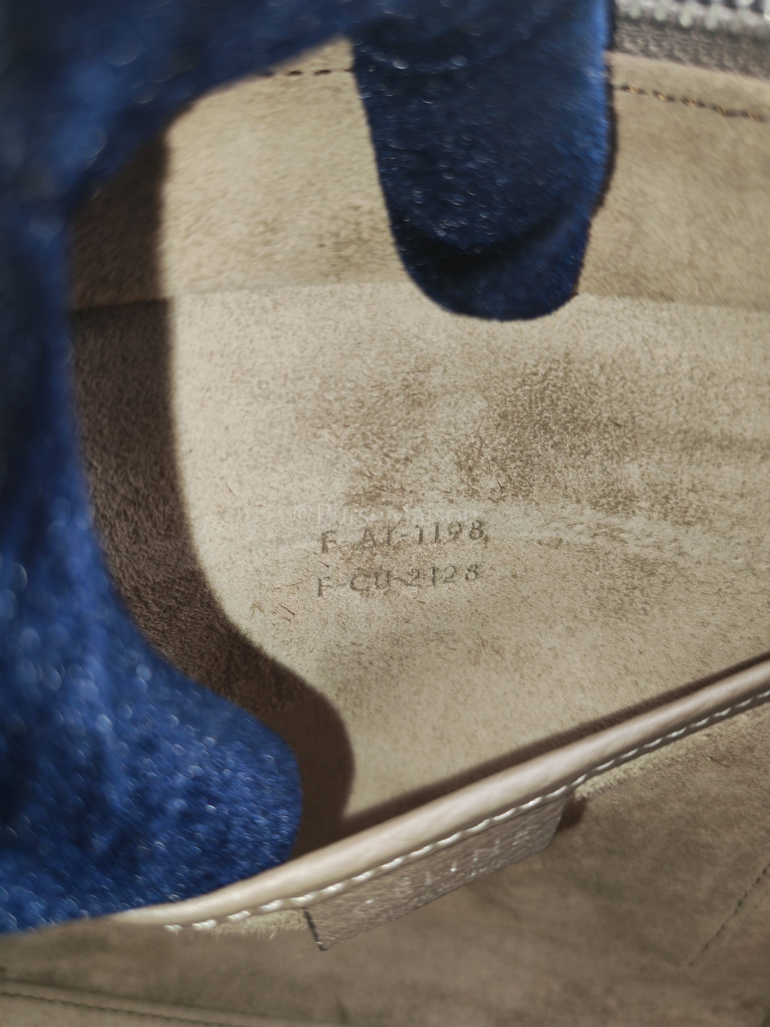 Nano Luggage in Souris Drummed Calfskin Leather Shoulder Bag | Purse Maison Luxury Bags Shop