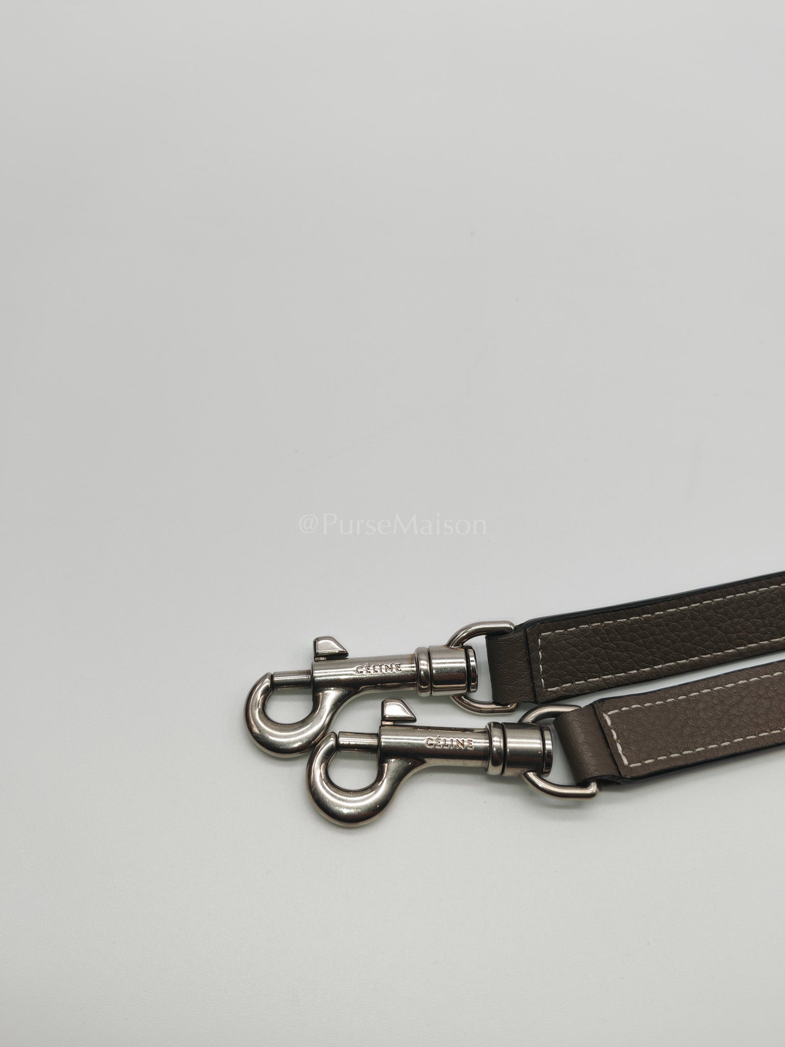 Nano Luggage in Souris Drummed Calfskin Leather Shoulder Bag | Purse Maison Luxury Bags Shop