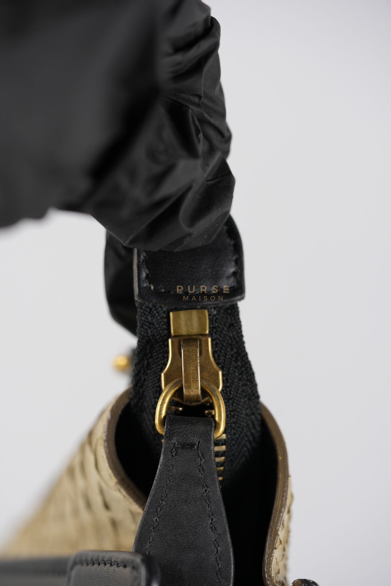 Nano Luggage Tri-color in Python Exotic Leather | Purse Maison Luxury Bags Shop