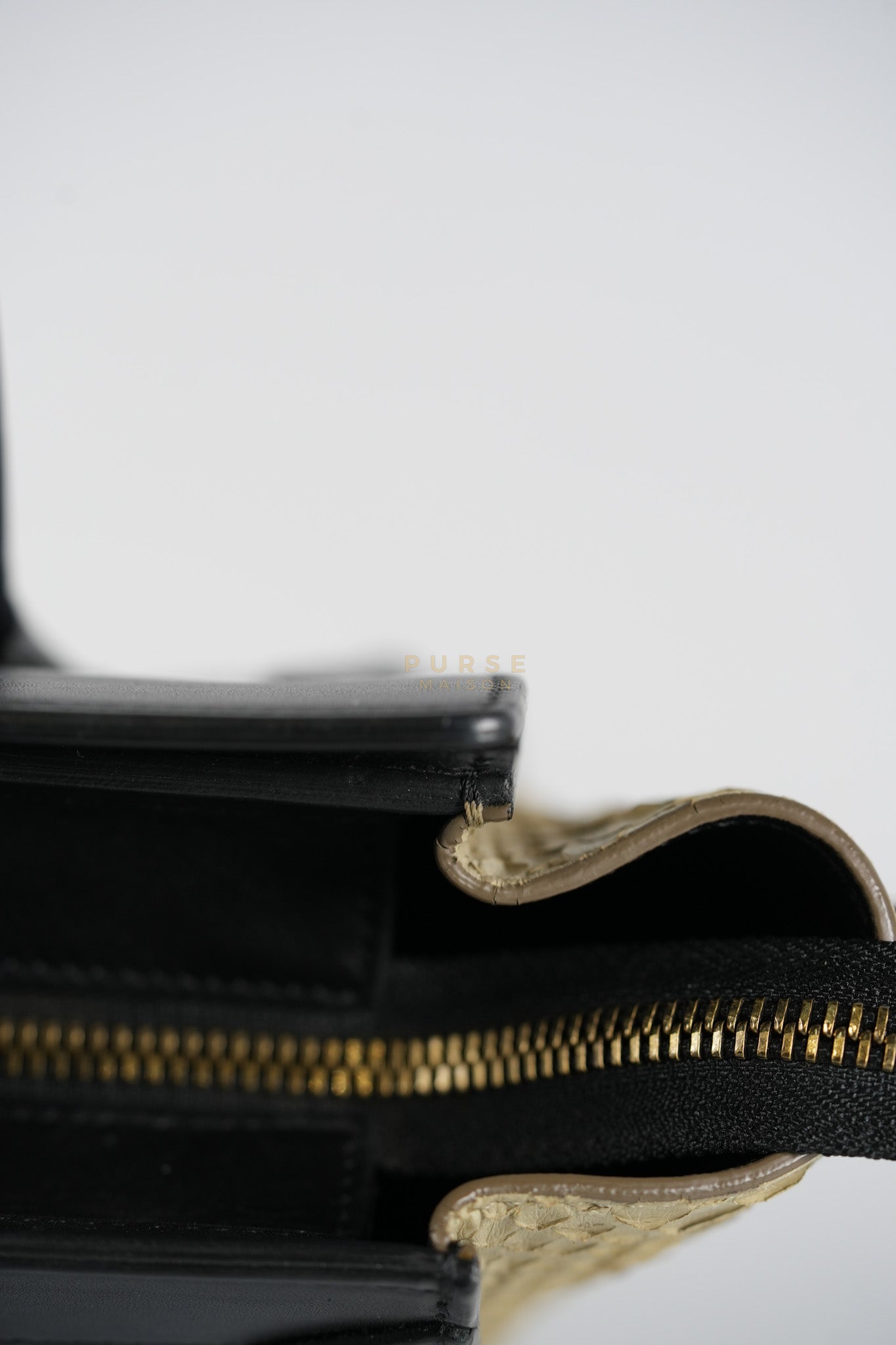 Nano Luggage Tri-color in Python Exotic Leather | Purse Maison Luxury Bags Shop