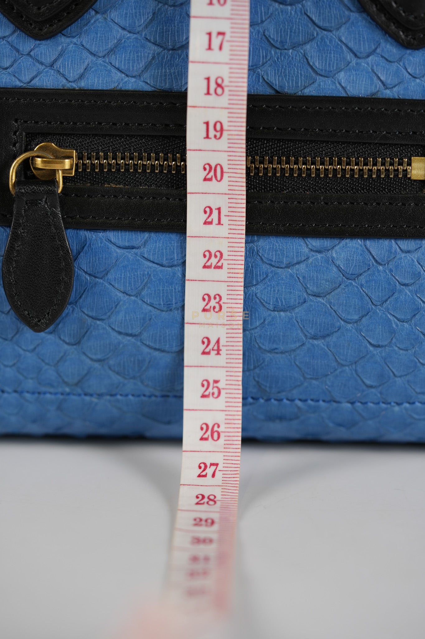 Nano Luggage Tri-color in Python Exotic Leather | Purse Maison Luxury Bags Shop