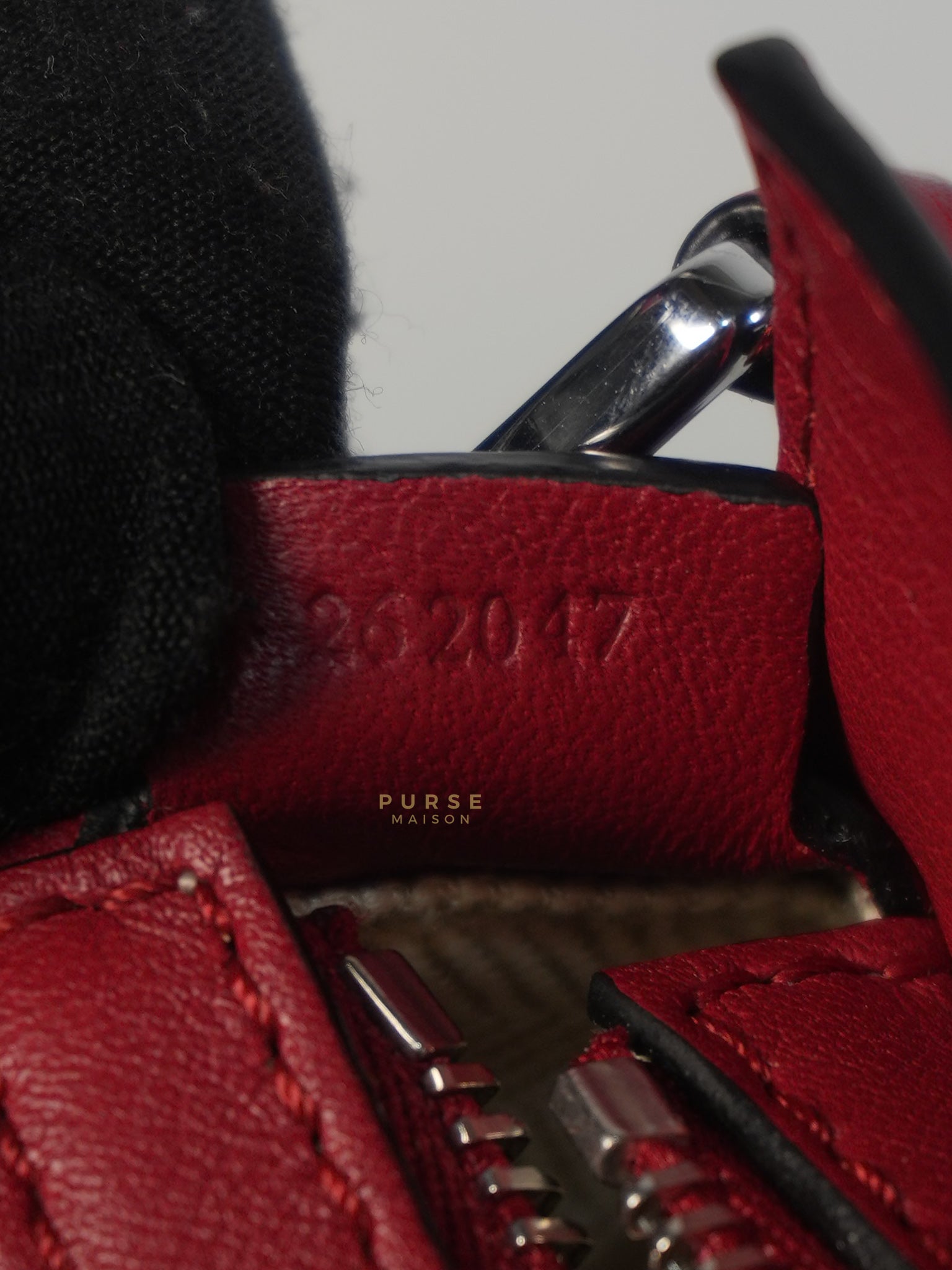 Nano Puzzle in Red Calfskin Leather | Purse Maison Luxury Bags Shop