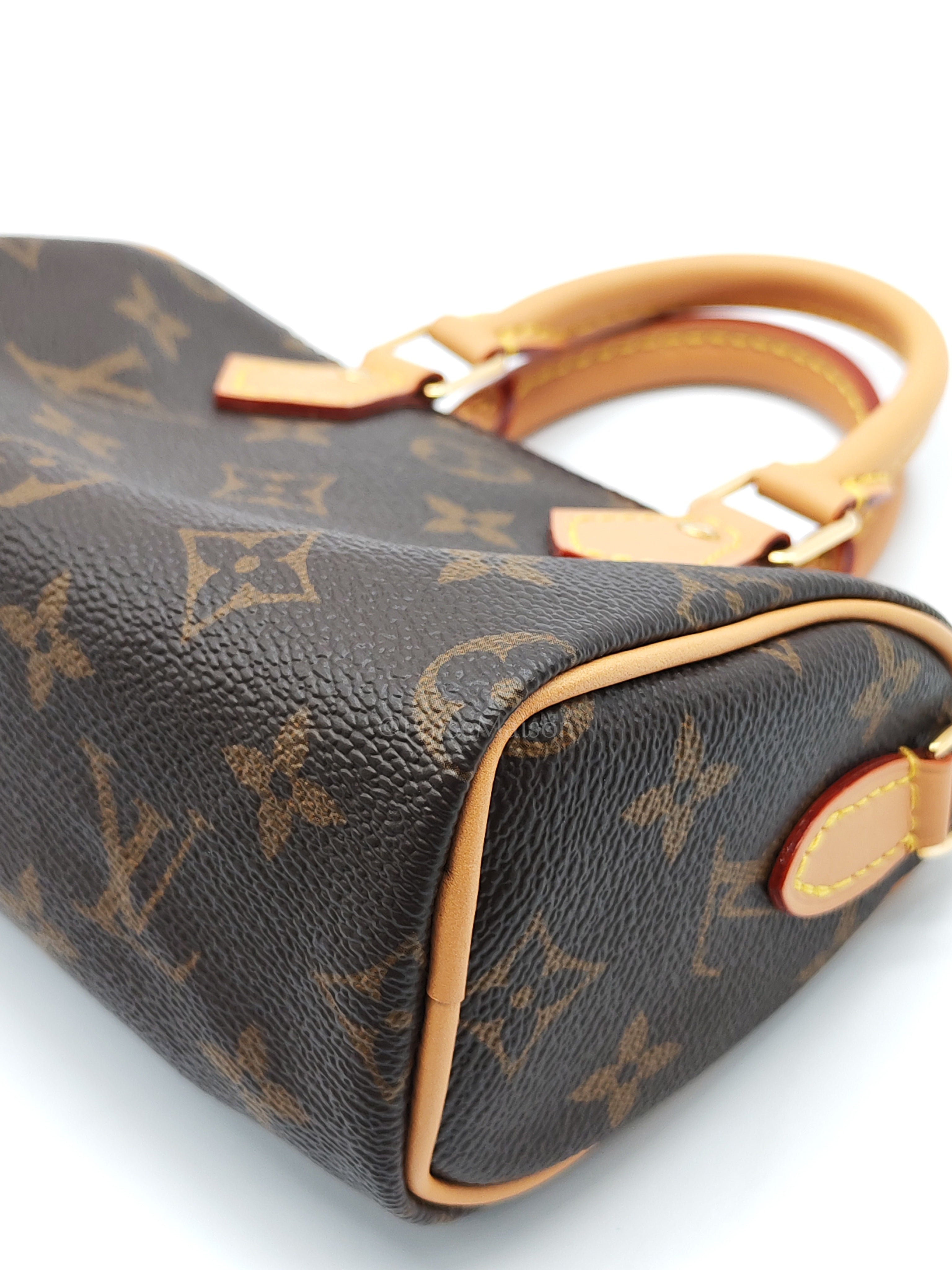 Nano Speedy Bandoulière in Monogram Canvas & Gold Hardware (Datecode: TN3265) | Purse Maison Luxury Bags Shop