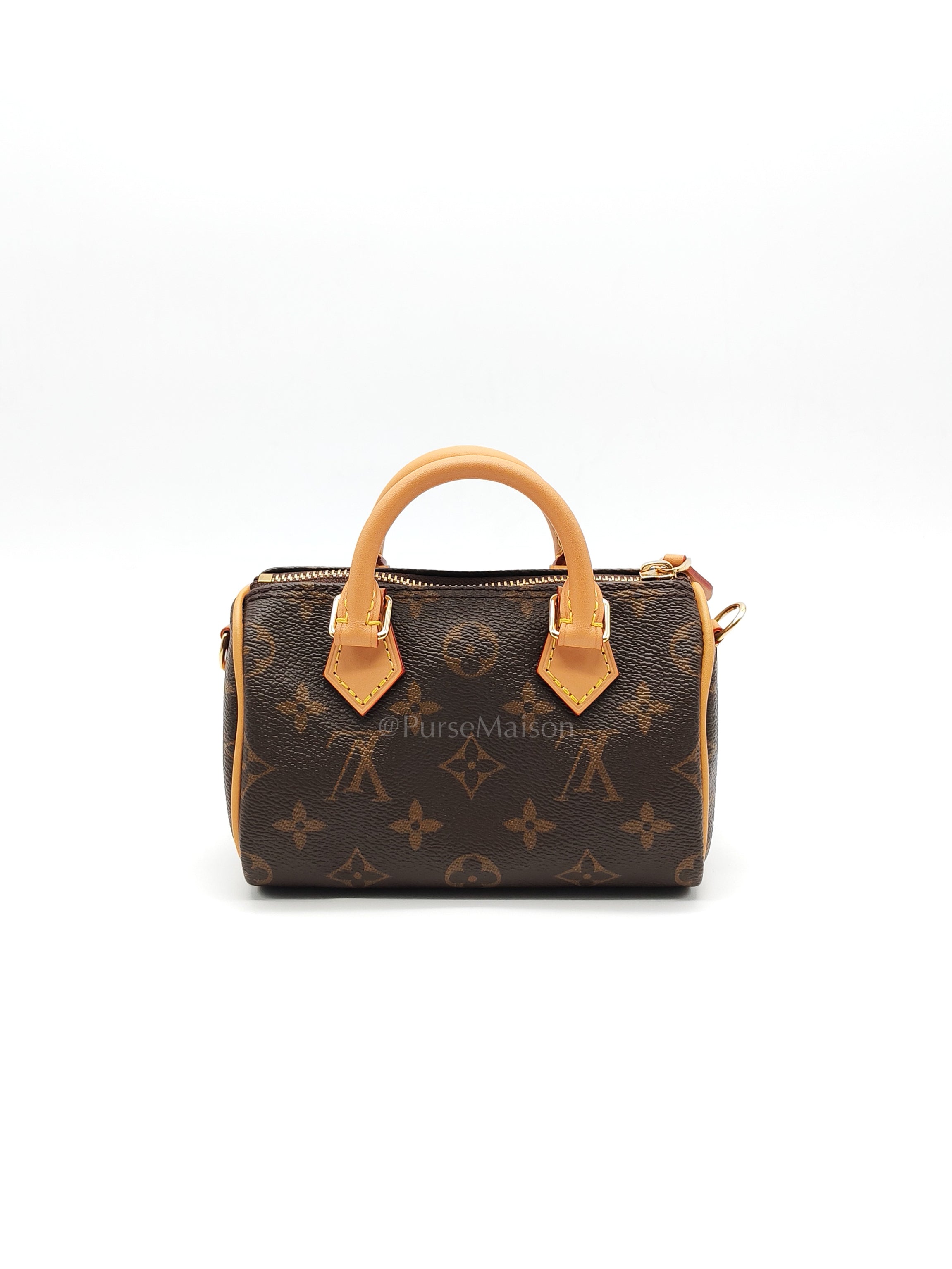 Nano Speedy Bandoulière in Monogram Canvas & Gold Hardware (Datecode: TN3265) | Purse Maison Luxury Bags Shop