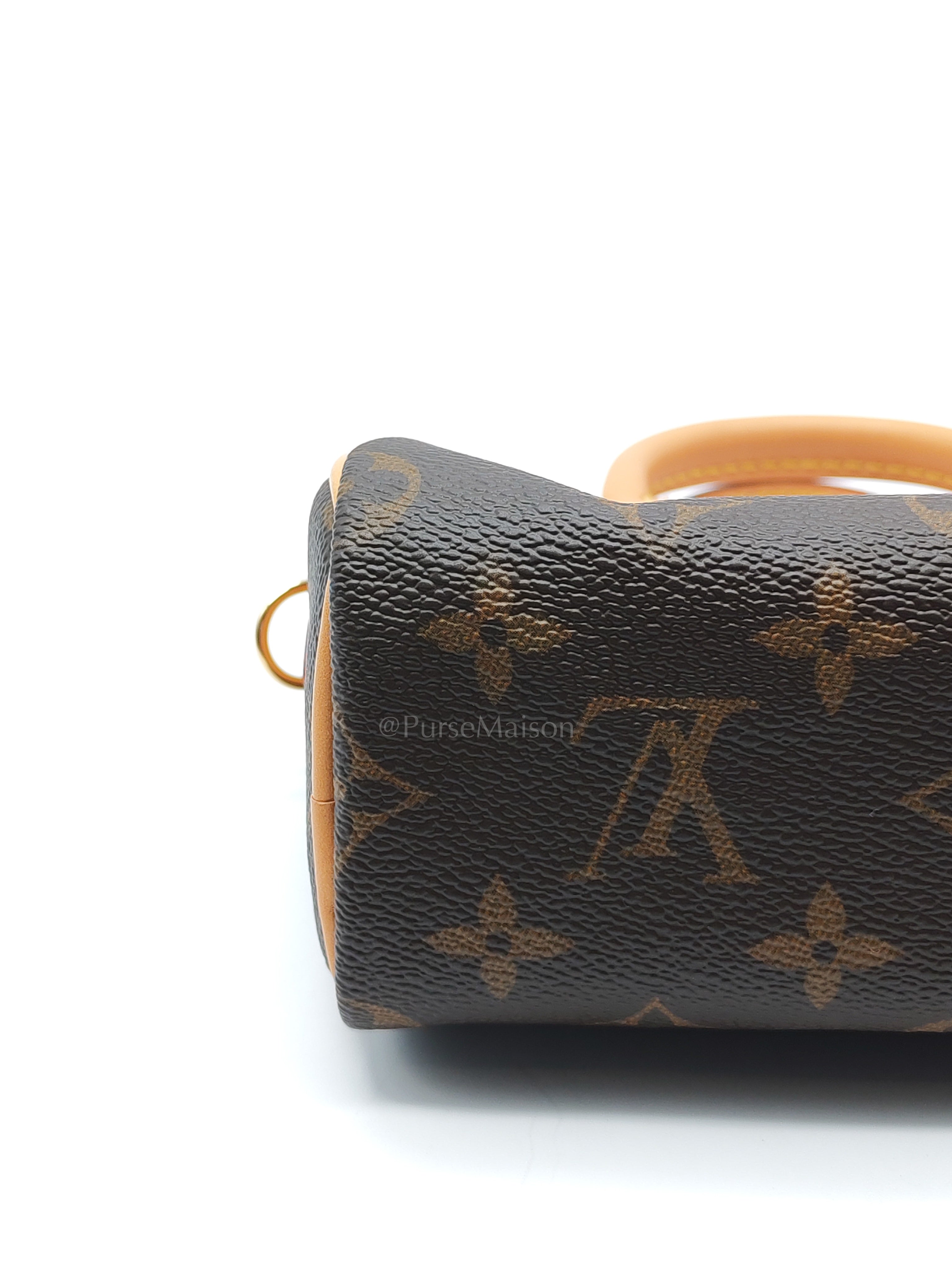 Nano Speedy Bandoulière in Monogram Canvas & Gold Hardware (Datecode: TN3265) | Purse Maison Luxury Bags Shop
