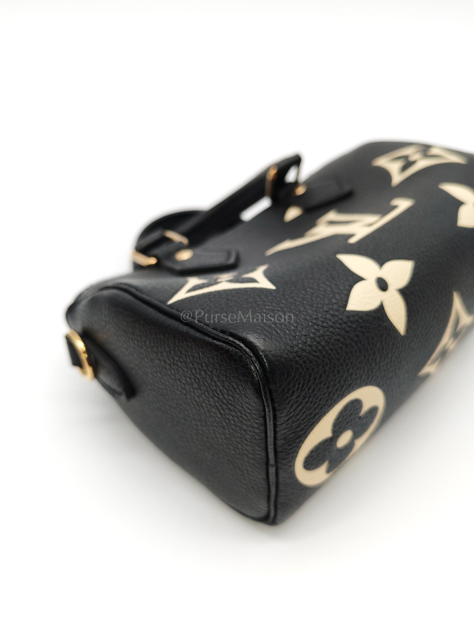Nano Speedy in Bicolor Monogram Empriente Leather Crossbody Bag (Microchip) | Purse Maison Luxury Bags Shop