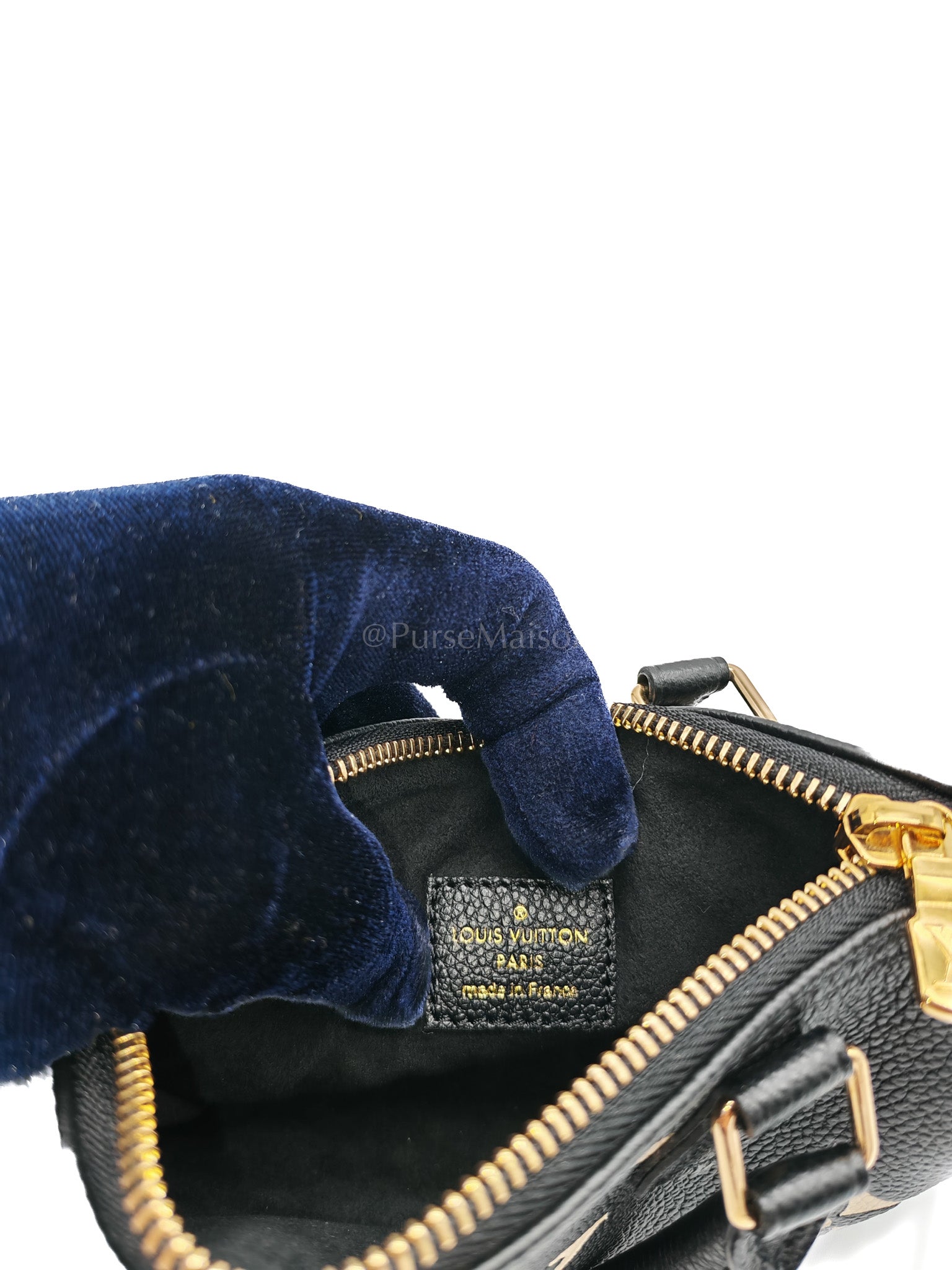 Nano Speedy in Bicolor Monogram Empriente Leather Crossbody Bag (Microchip) | Purse Maison Luxury Bags Shop