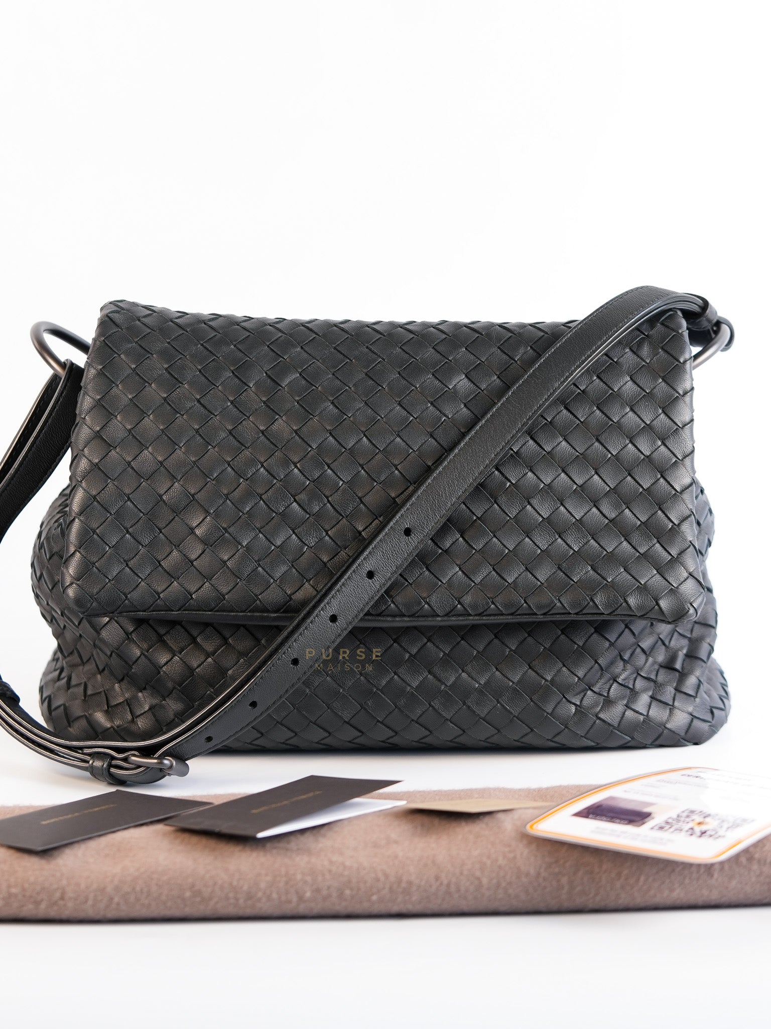 Nappa Intreciato Flap Shoulder Bag | Purse Maison Luxury Bags Shop