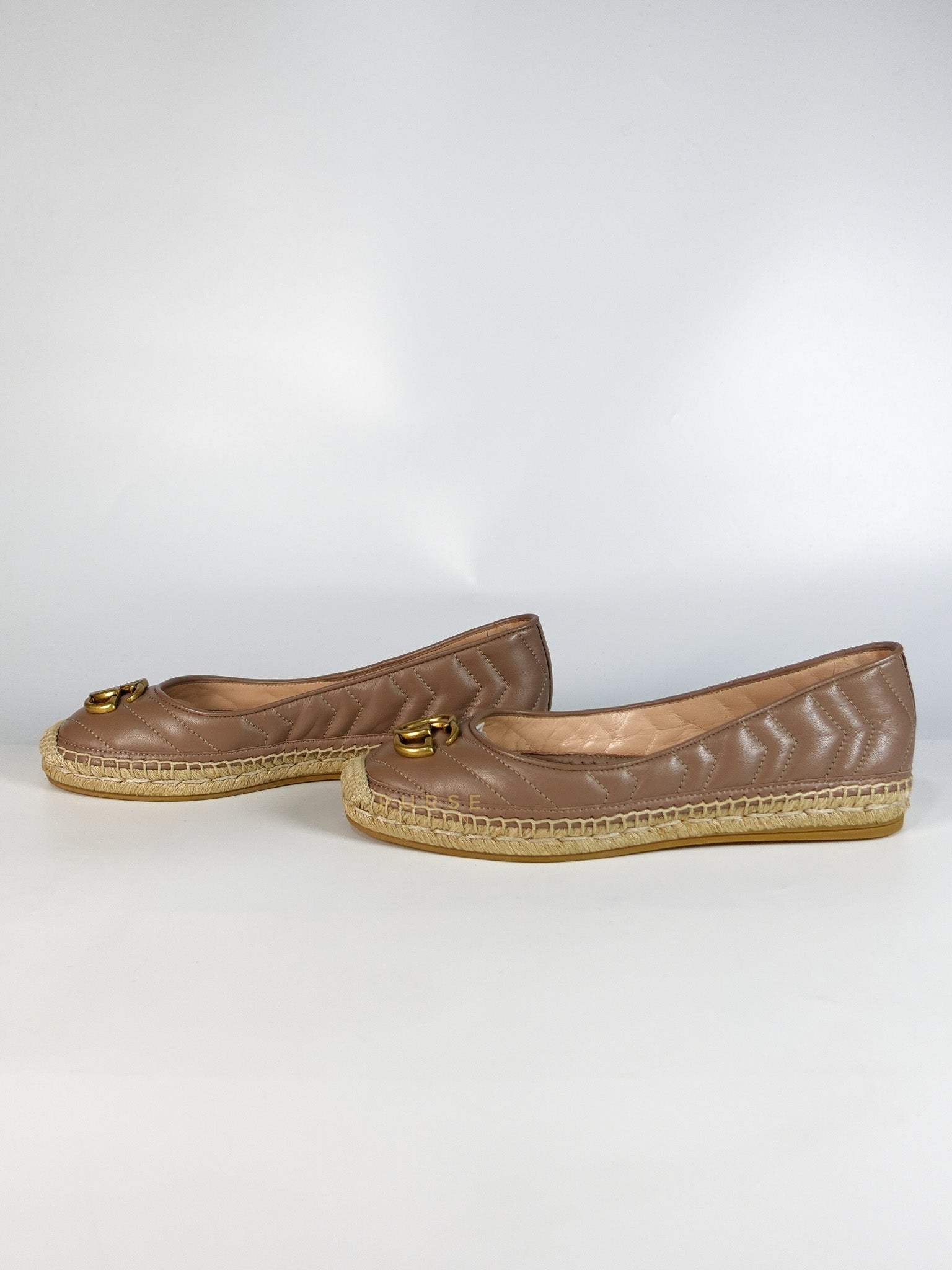 Nappa Matelasse GG Marmont Espadrilles Shoes in Porcelain Rose for Women Size 39 EU (24.5) | Purse Maison Luxury Bags Shop
