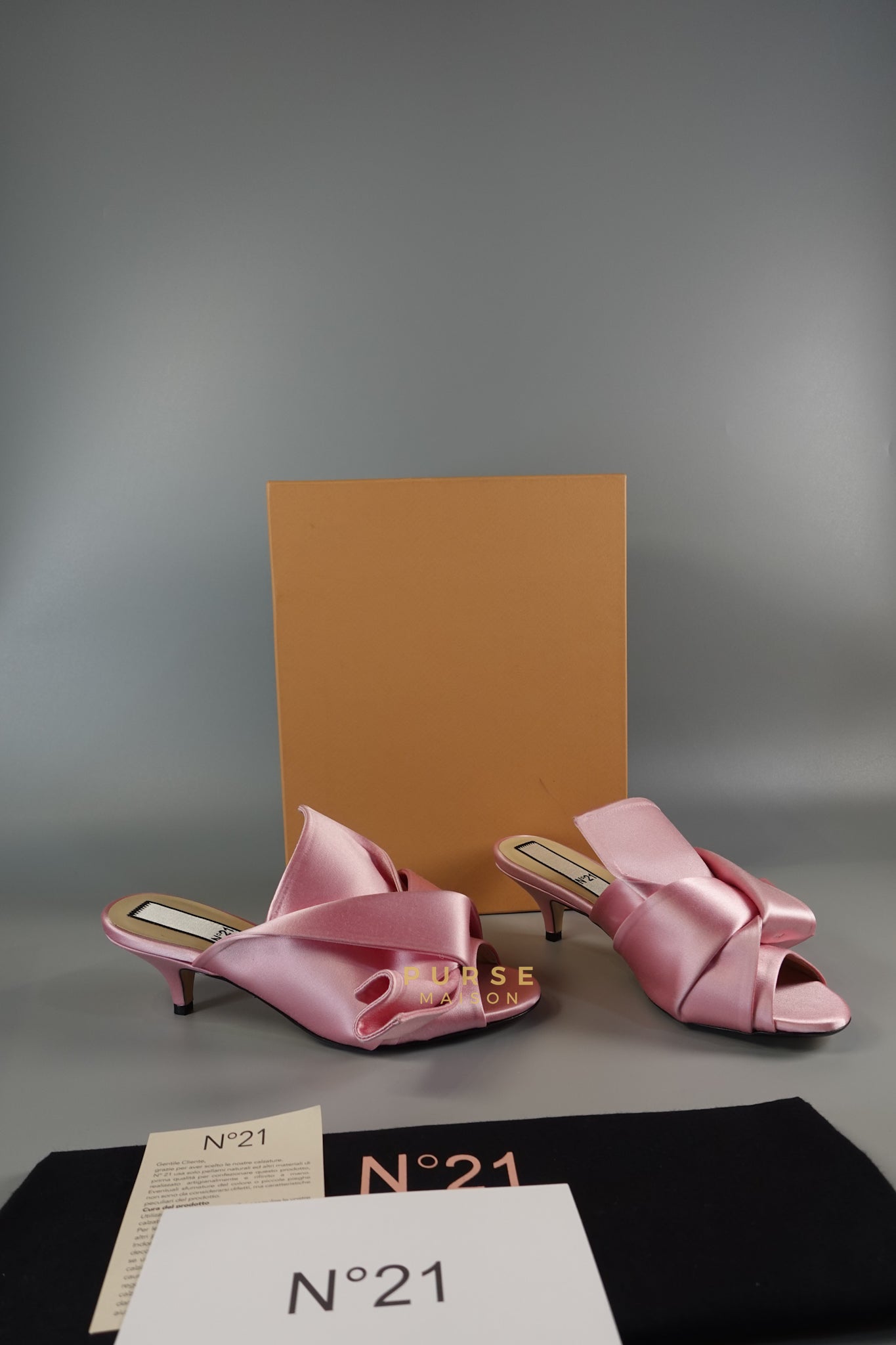 N°21 Rosa Bow Mules Size 36 (23cm) | Purse Maison