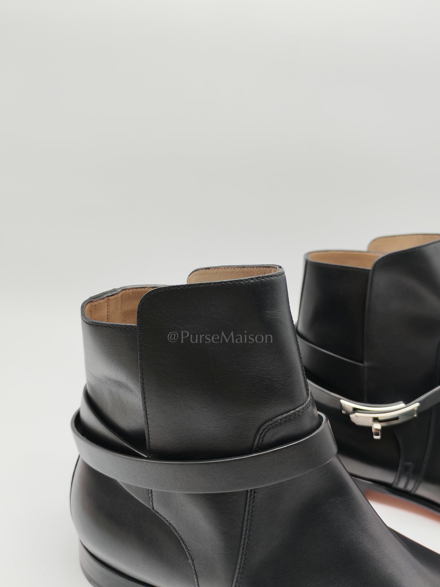 Neo Ankle Boots Noir (Black) in Calfskin Leather Size 44.5 EU (29 CM) | Purse Maison Luxury Bags Shop