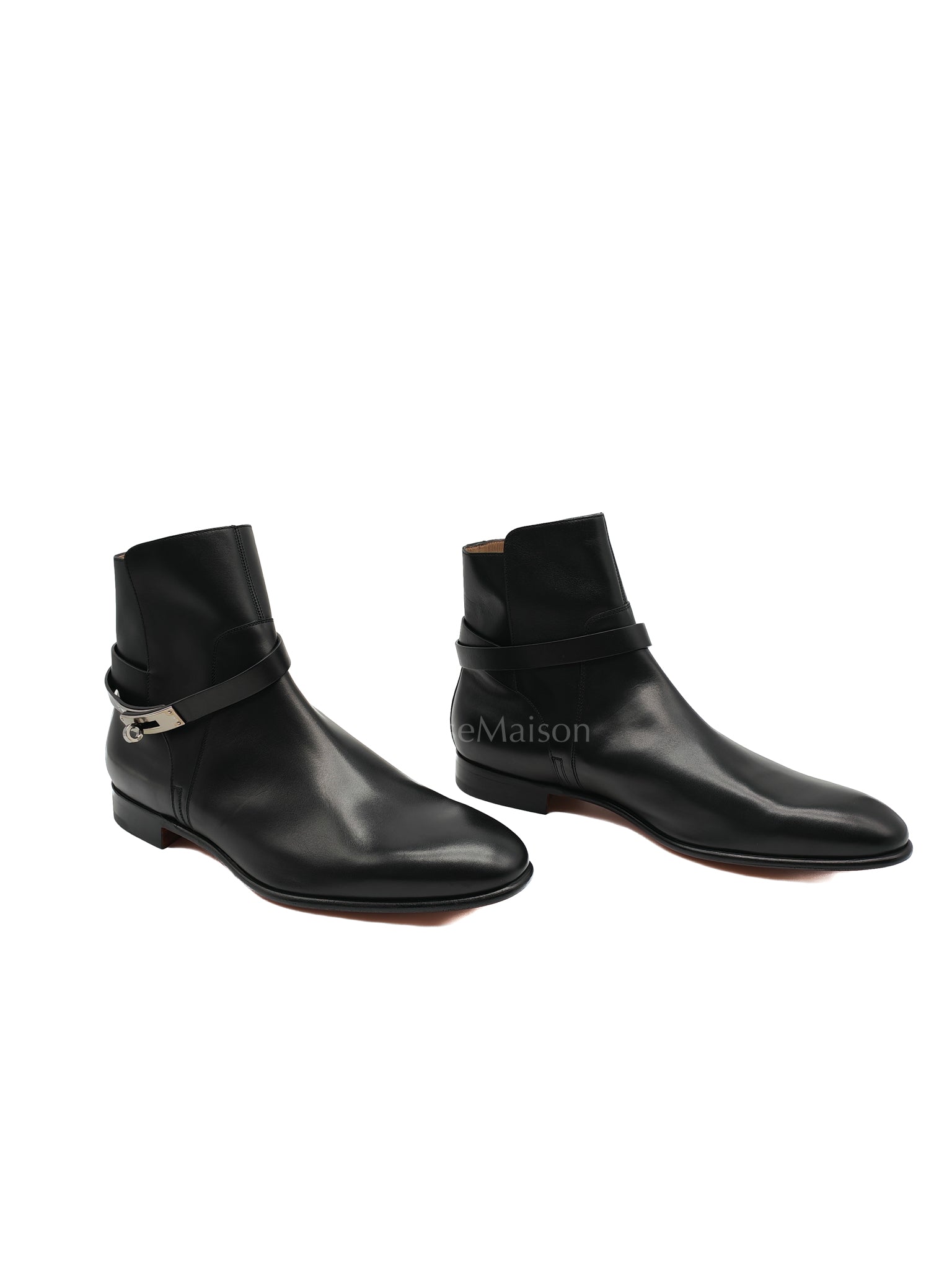 Neo Ankle Boots Noir (Black) in Calfskin Leather Size 44.5 EU (29 CM) | Purse Maison Luxury Bags Shop