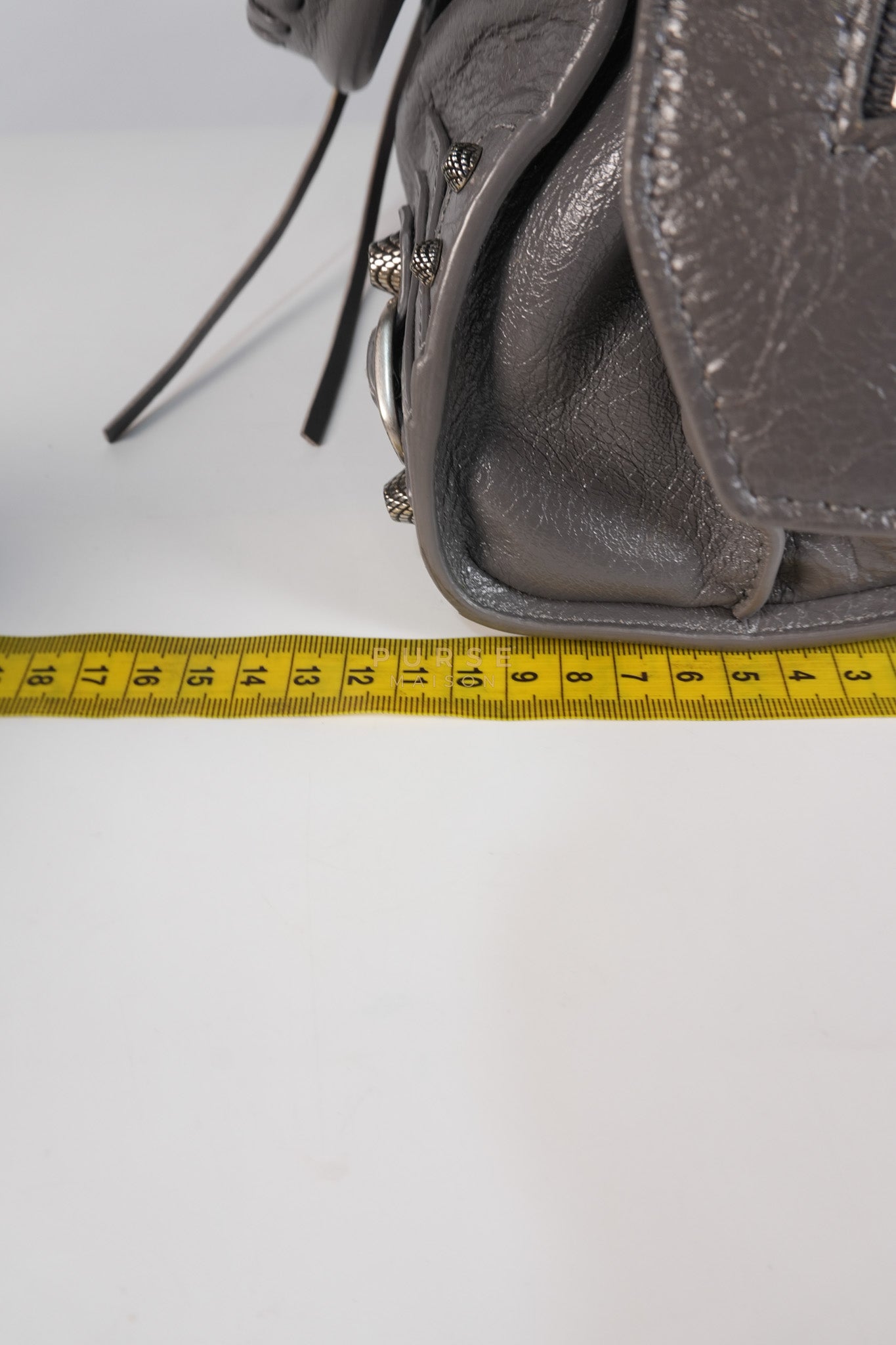 Neo Cagole City Bag XS in Dark Grey Leather | Purse Maison Luxury Bags Shop