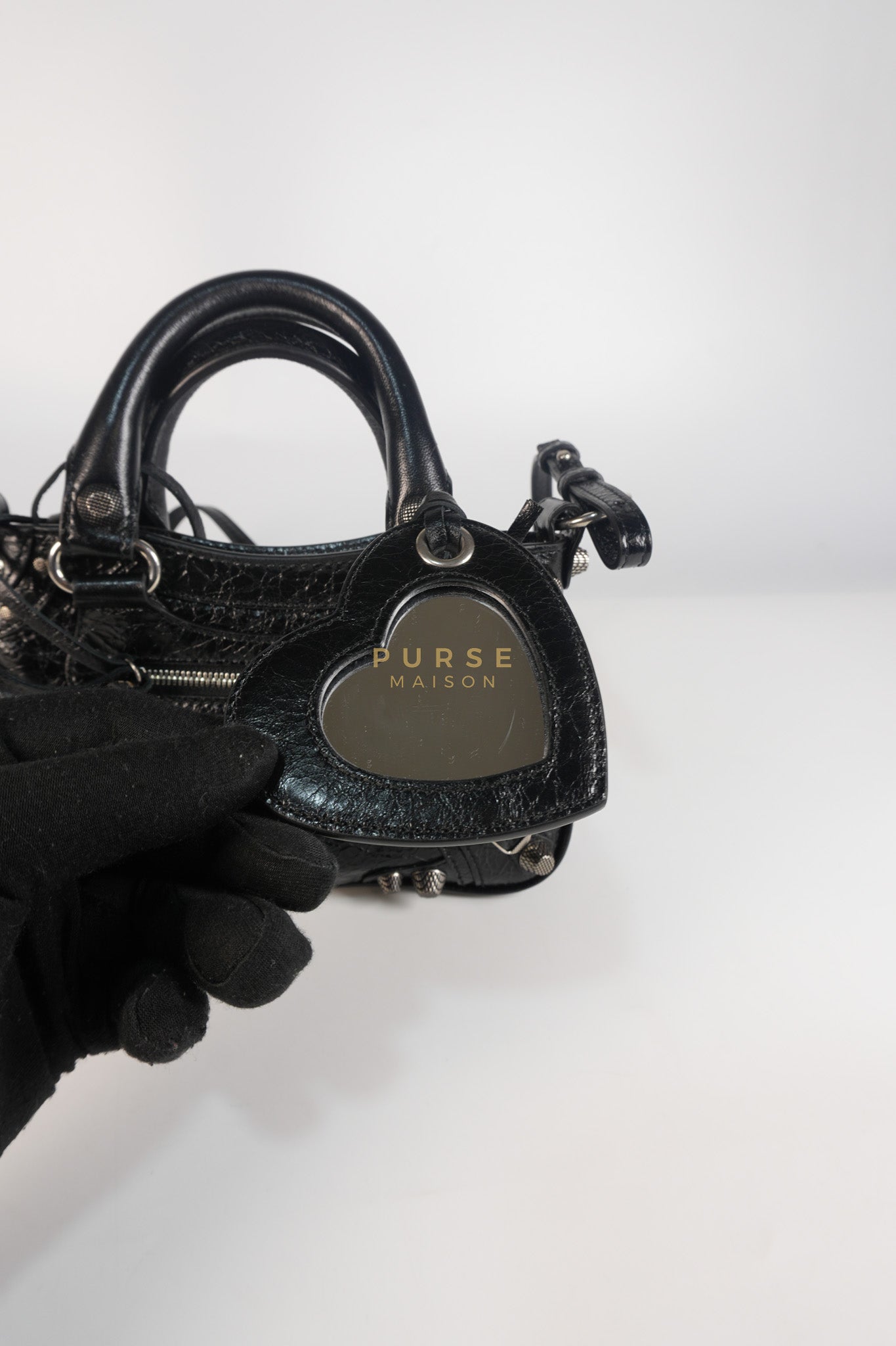 Neo Cagole Mini in Black Lambskin Leather | Purse Maison Luxury Bags Shop