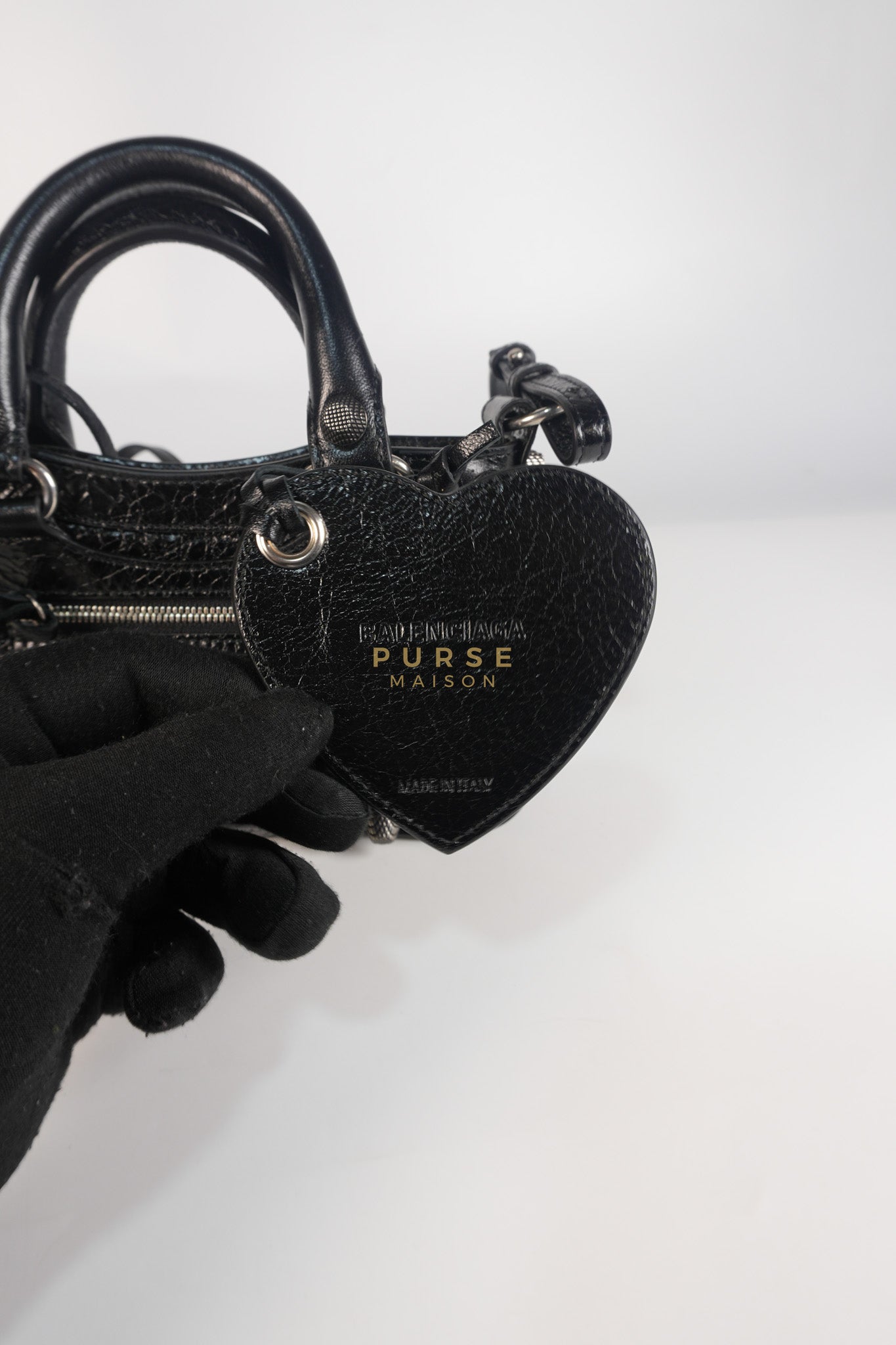 Neo Cagole Mini in Black Lambskin Leather | Purse Maison Luxury Bags Shop