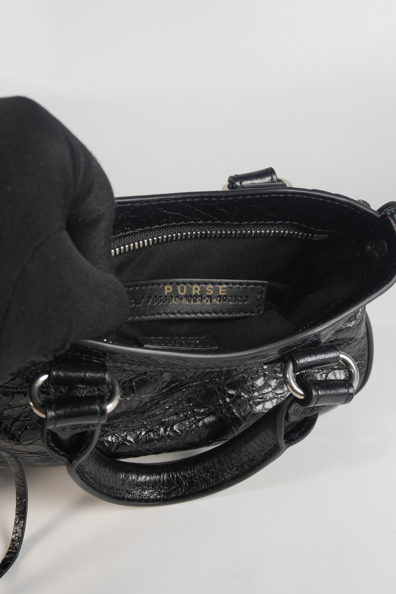 Neo Cagole Mini in Black Lambskin Leather | Purse Maison Luxury Bags Shop
