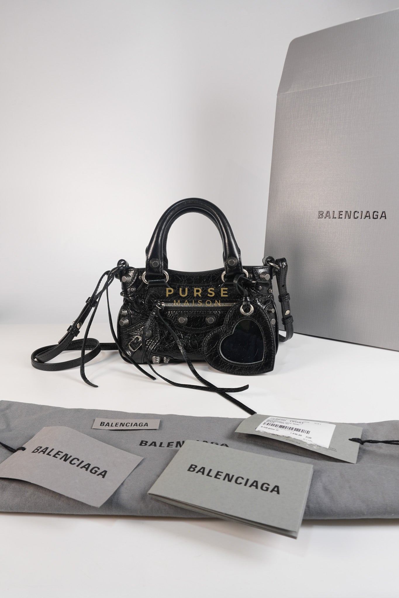 Neo Cagole Mini in Black Lambskin Leather | Purse Maison Luxury Bags Shop