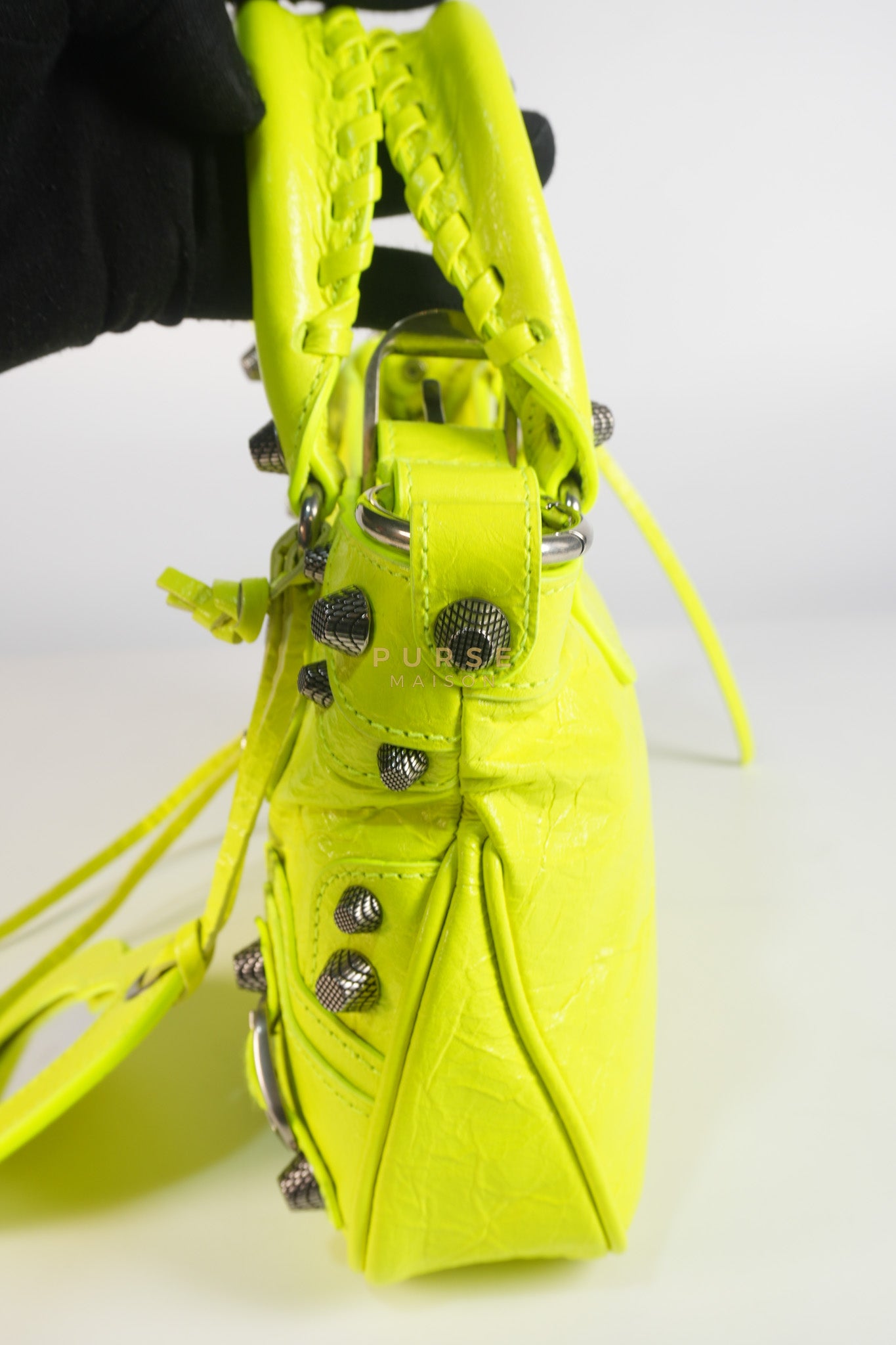 Neo Cagole Small Fluo Yellow Crossbody Bag | Purse Maison Luxury Bags Shop
