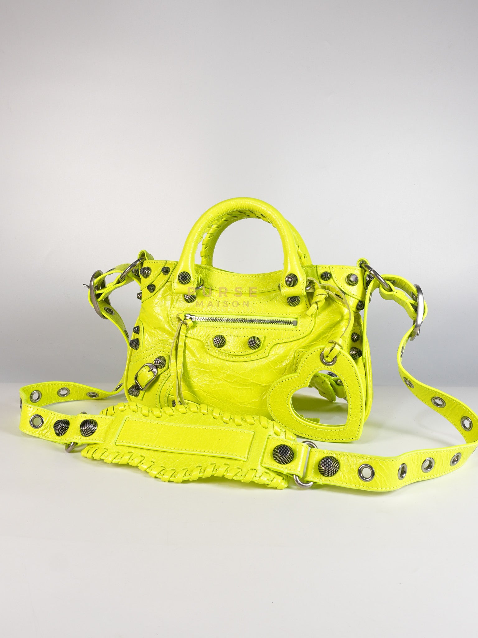 Neo Cagole Small Fluo Yellow Crossbody Bag | Purse Maison Luxury Bags Shop