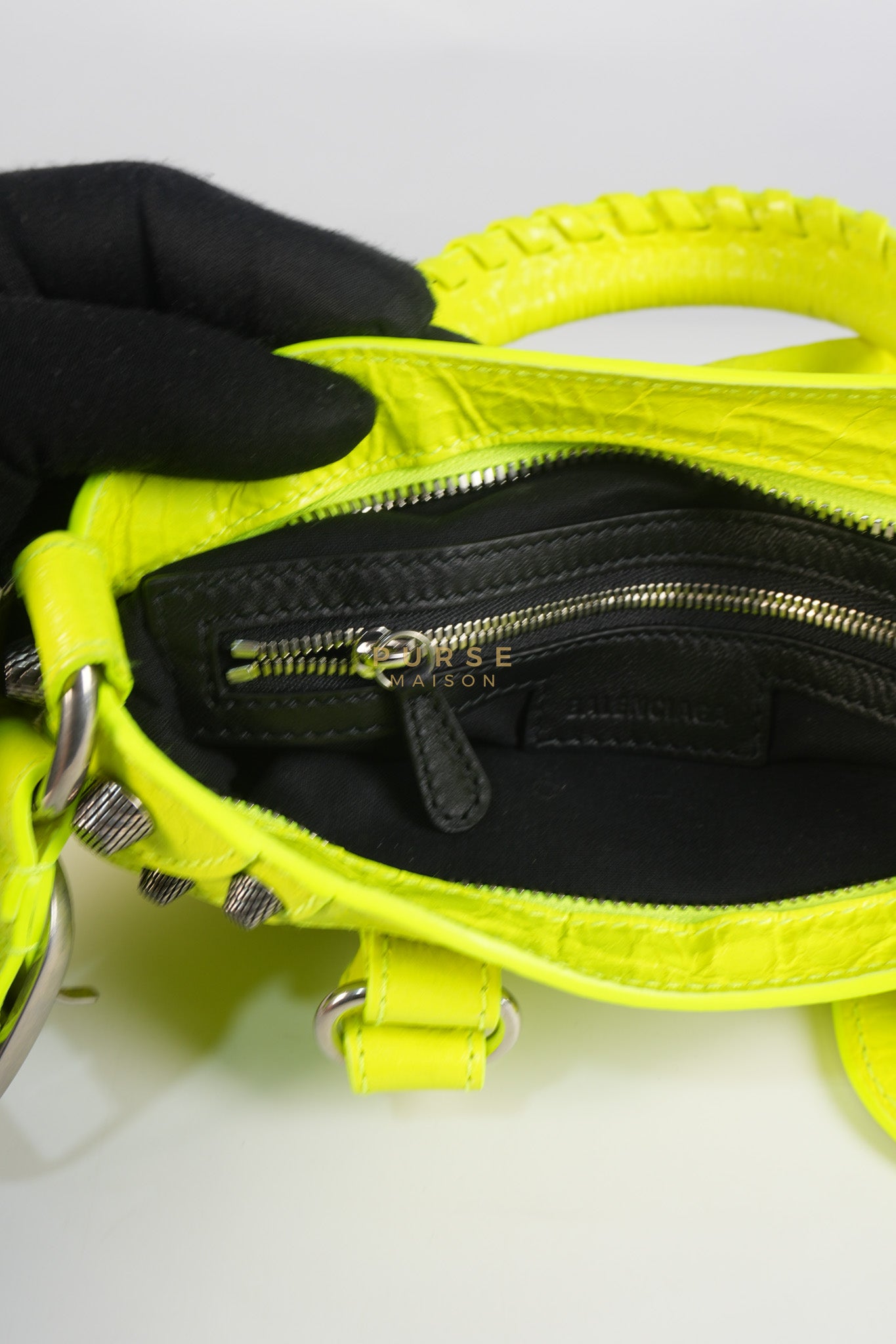 Neo Cagole Small Fluo Yellow Crossbody Bag | Purse Maison Luxury Bags Shop