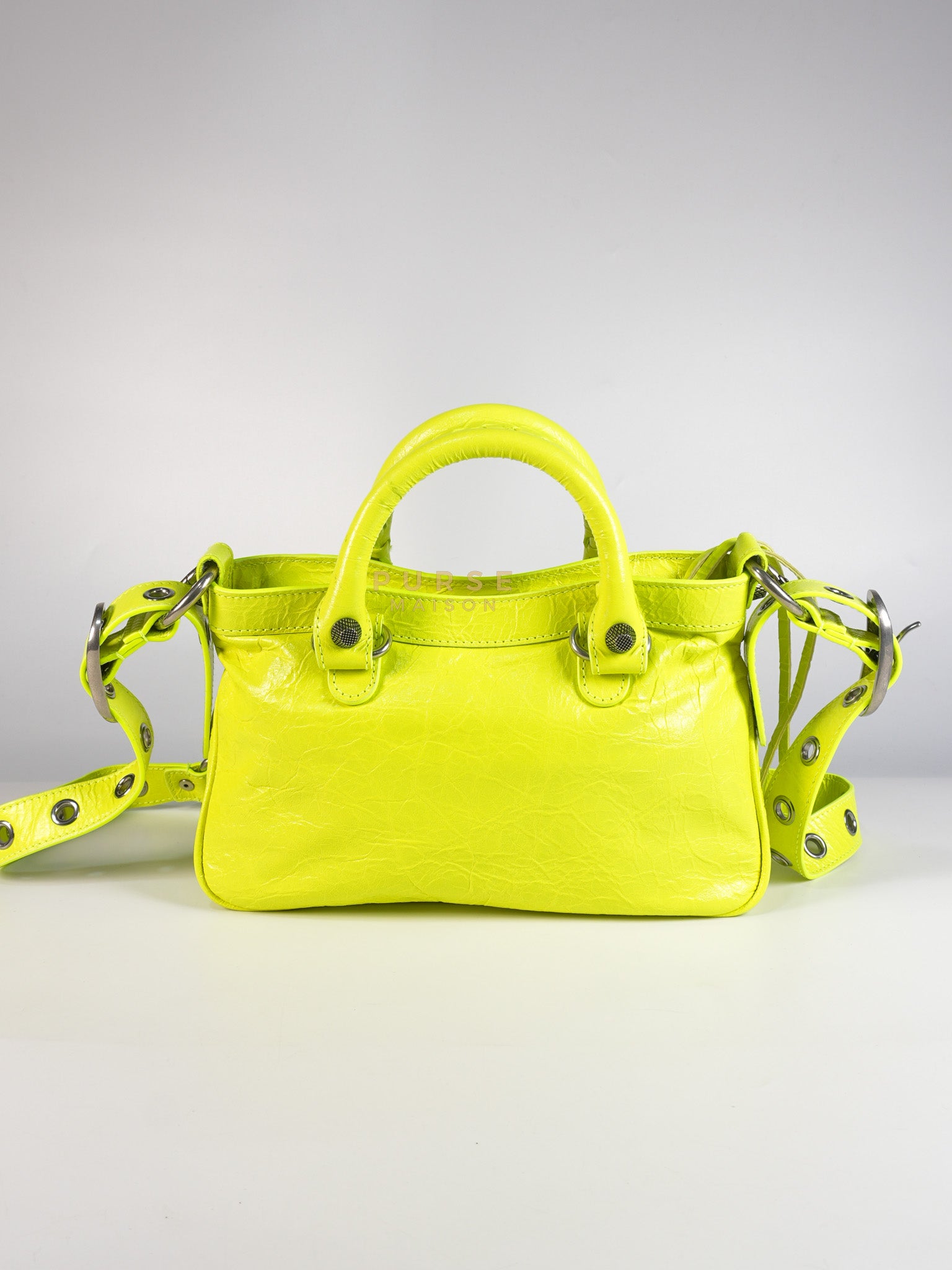 Neo Cagole Small Fluo Yellow Crossbody Bag | Purse Maison Luxury Bags Shop