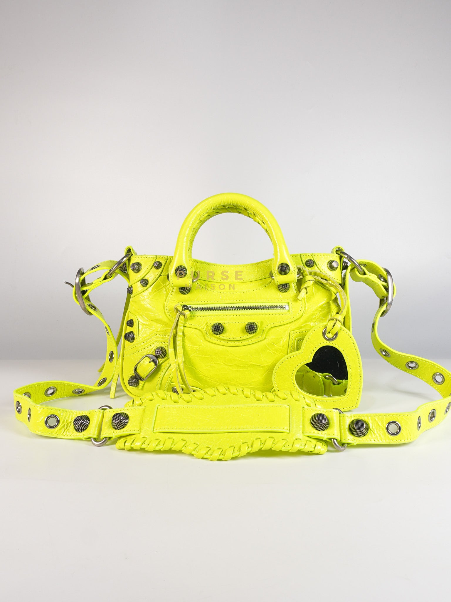 Neo Cagole Small Fluo Yellow Crossbody Bag | Purse Maison Luxury Bags Shop