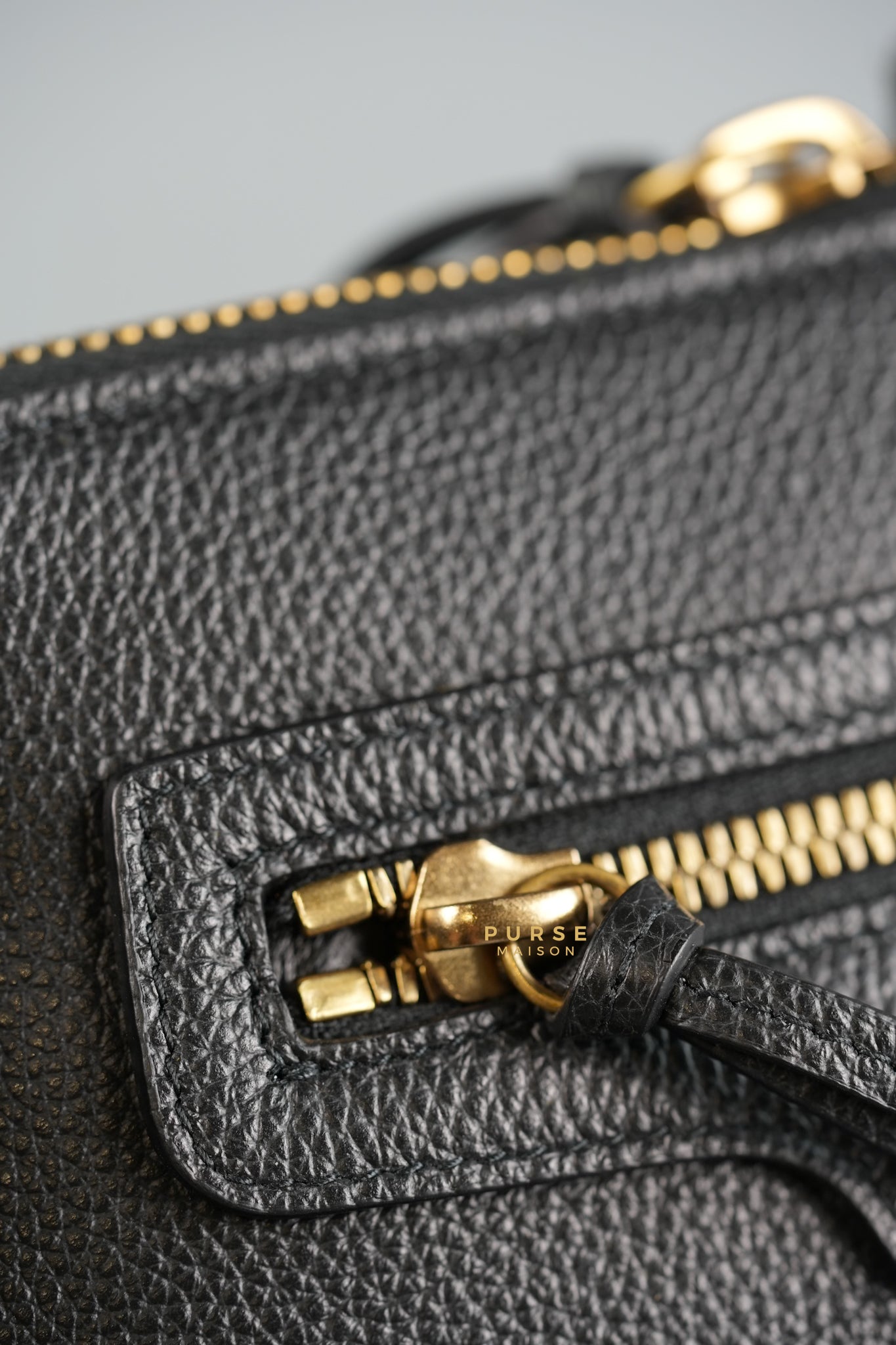 Neo Classic Sling Bag in Black Leather & Gold Hardware | Purse Maison Luxury Bags Shop