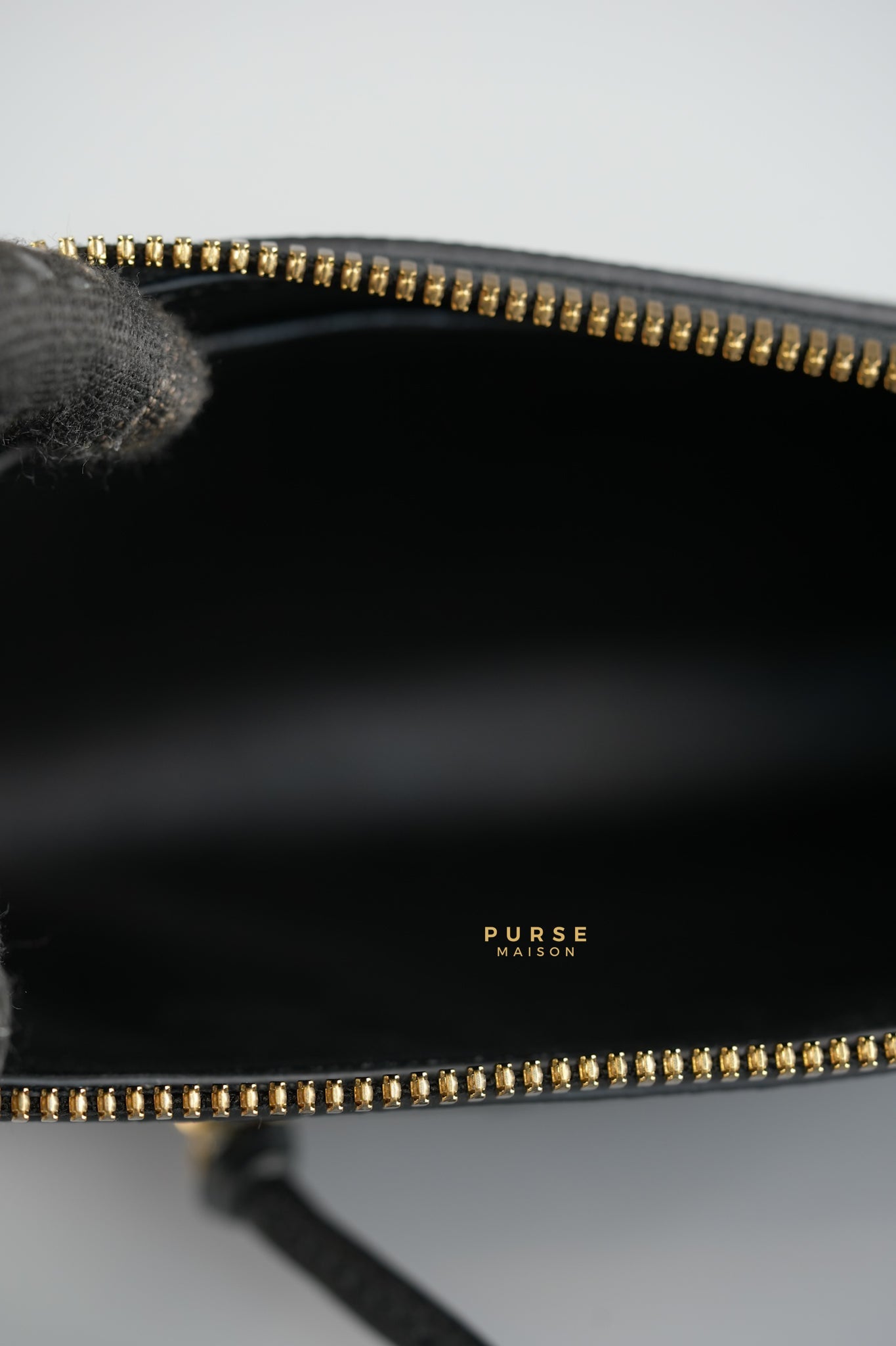 Neo Classic Sling Bag in Black Leather & Gold Hardware | Purse Maison Luxury Bags Shop