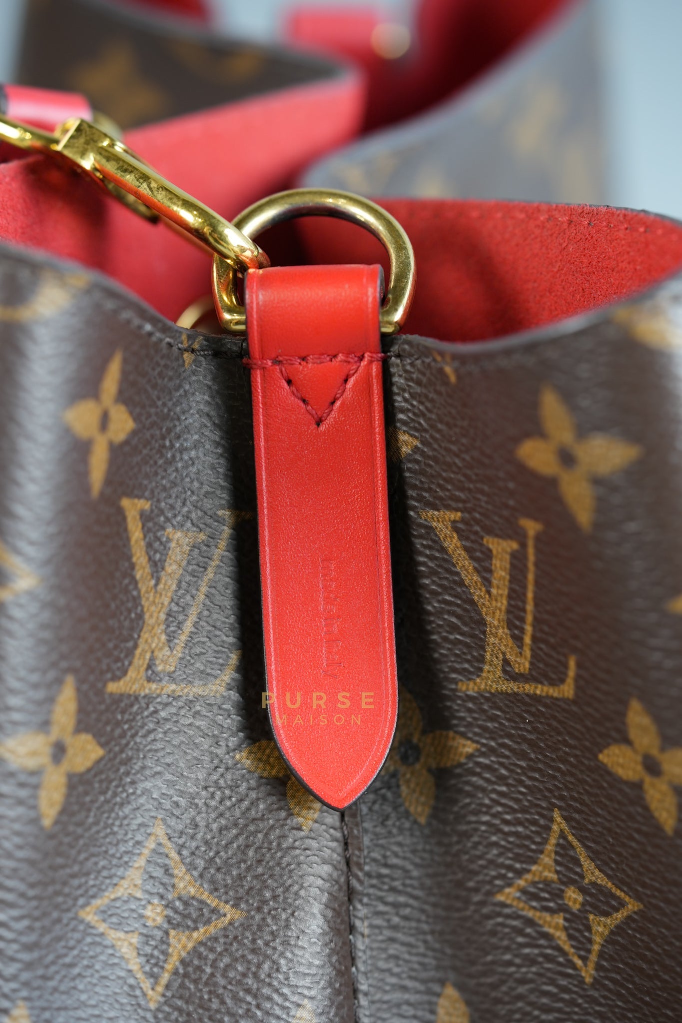 Neo Noe Coquelicot Monogram Canvas (Date Code: FK4179) | Purse Maison Luxury Bags Shop