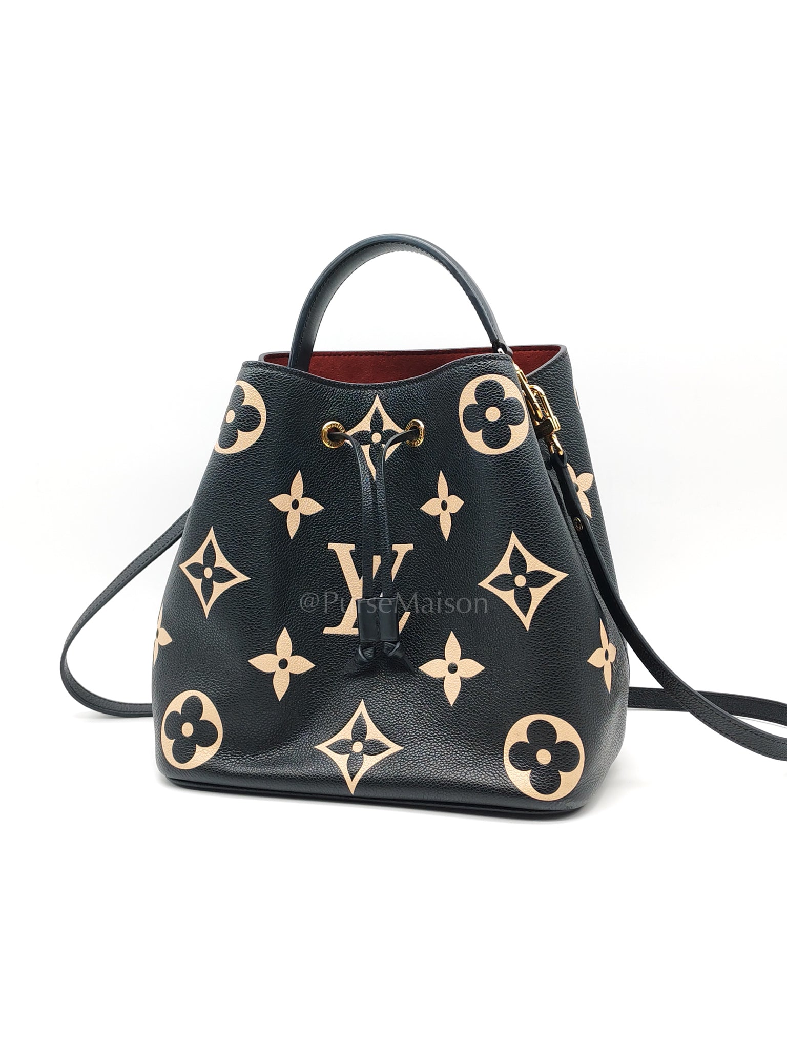 Neo Noe MM Bi-Color Monogram Empreinte Leather (Microchip) | Purse Maison Luxury Bags Shop