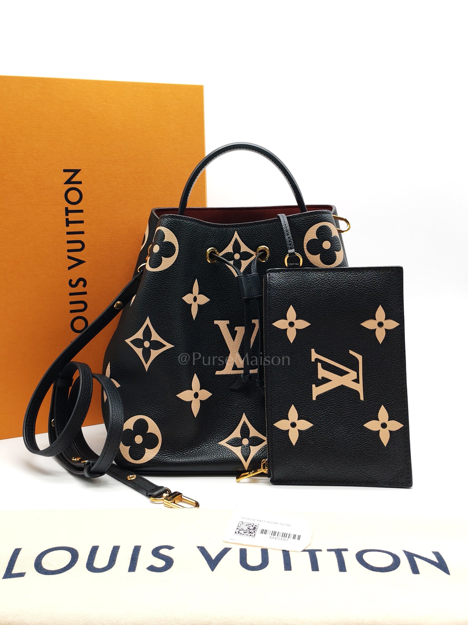 Neo Noe MM Bi-Color Monogram Empreinte Leather (Microchip) | Purse Maison Luxury Bags Shop