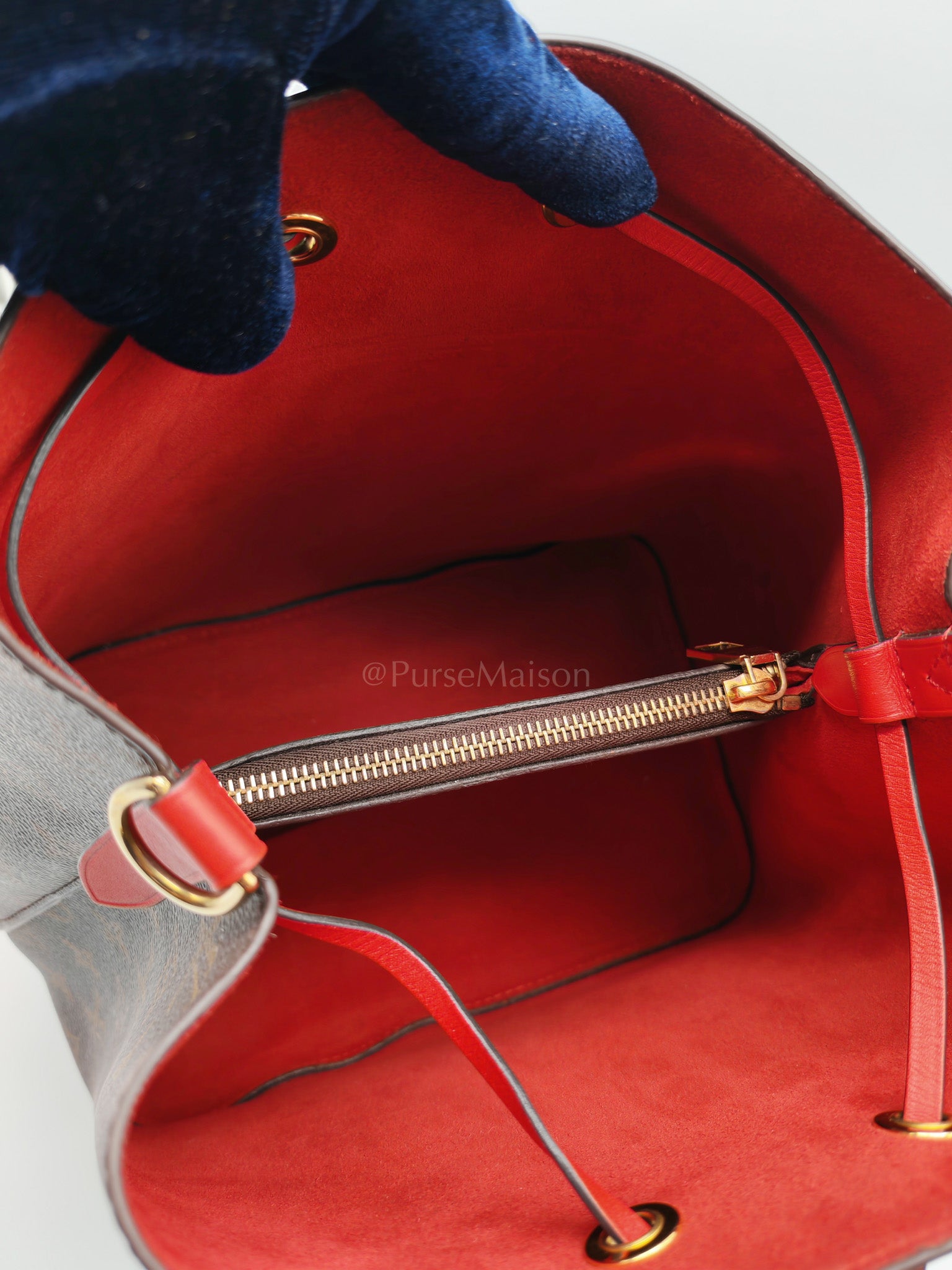 Neo Noe MM in Monogram Coquelicot Bucket Bag (Date Coce: SD2149) | Purse Maison Luxury Bags Shop