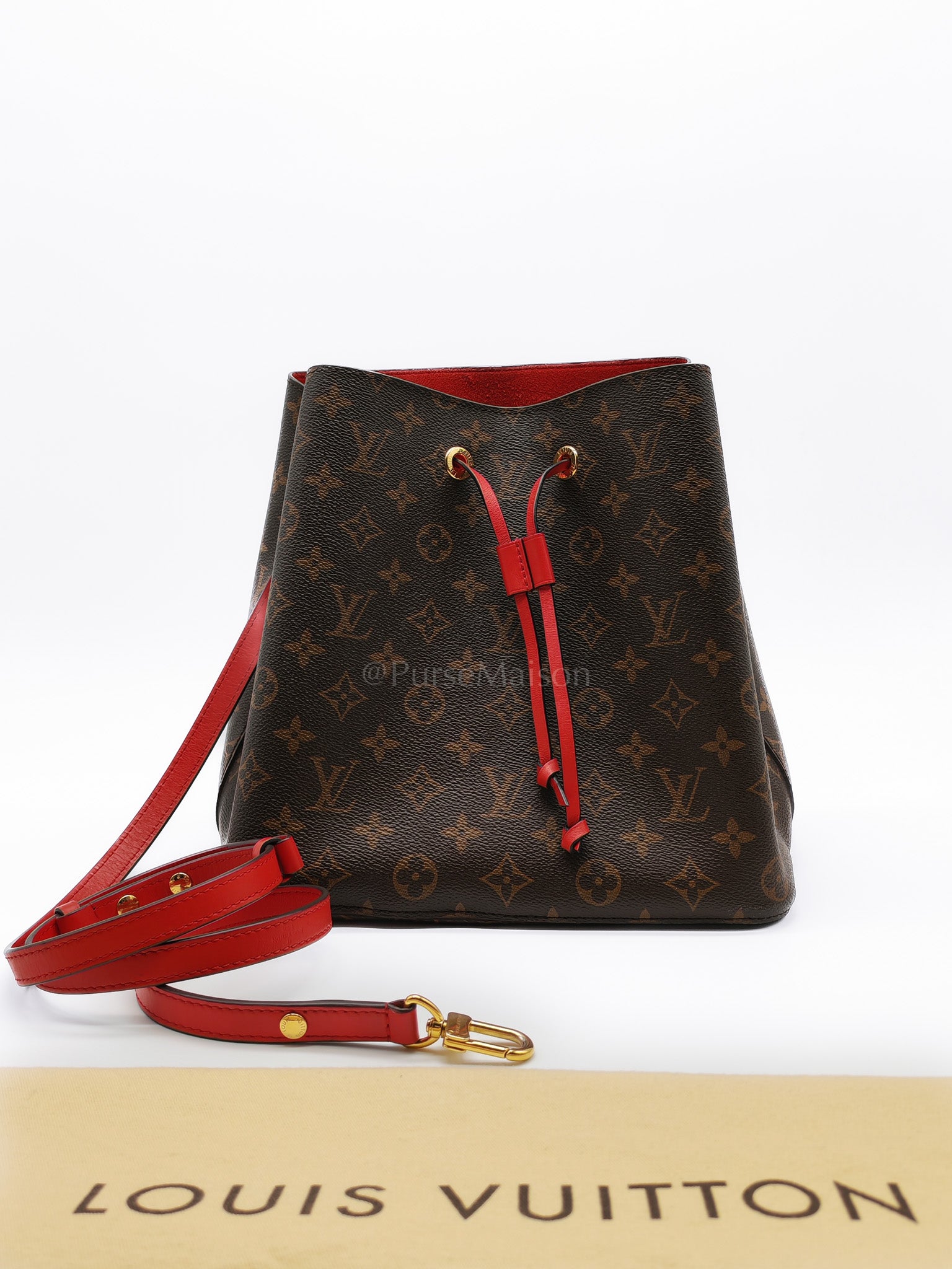 Neo Noe MM in Monogram Coquelicot Bucket Bag (Date Coce: SD2149) | Purse Maison Luxury Bags Shop