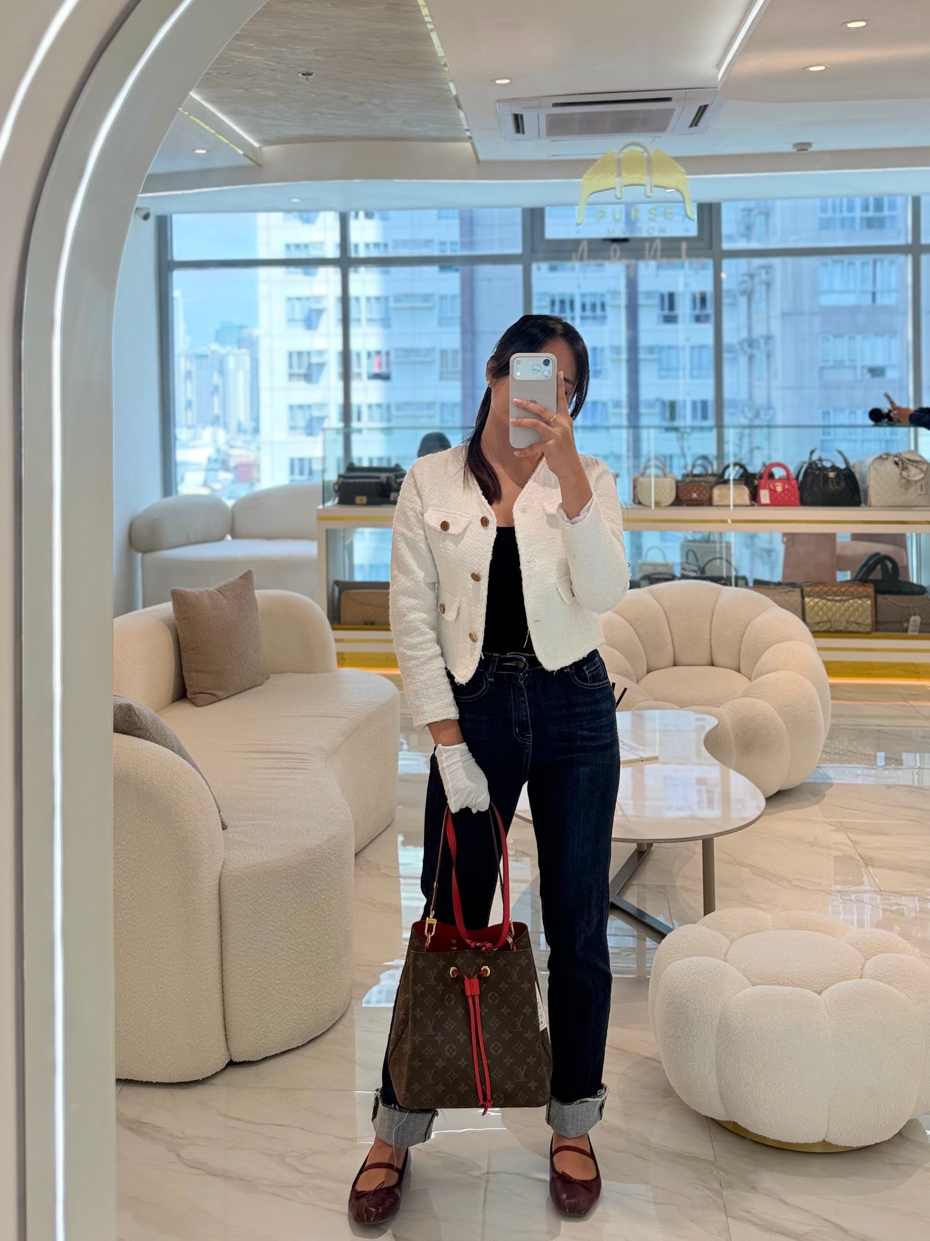 Neo Noe MM in Monogram Coquelicot Bucket Bag (Date Coce: SD2149) | Purse Maison Luxury Bags Shop