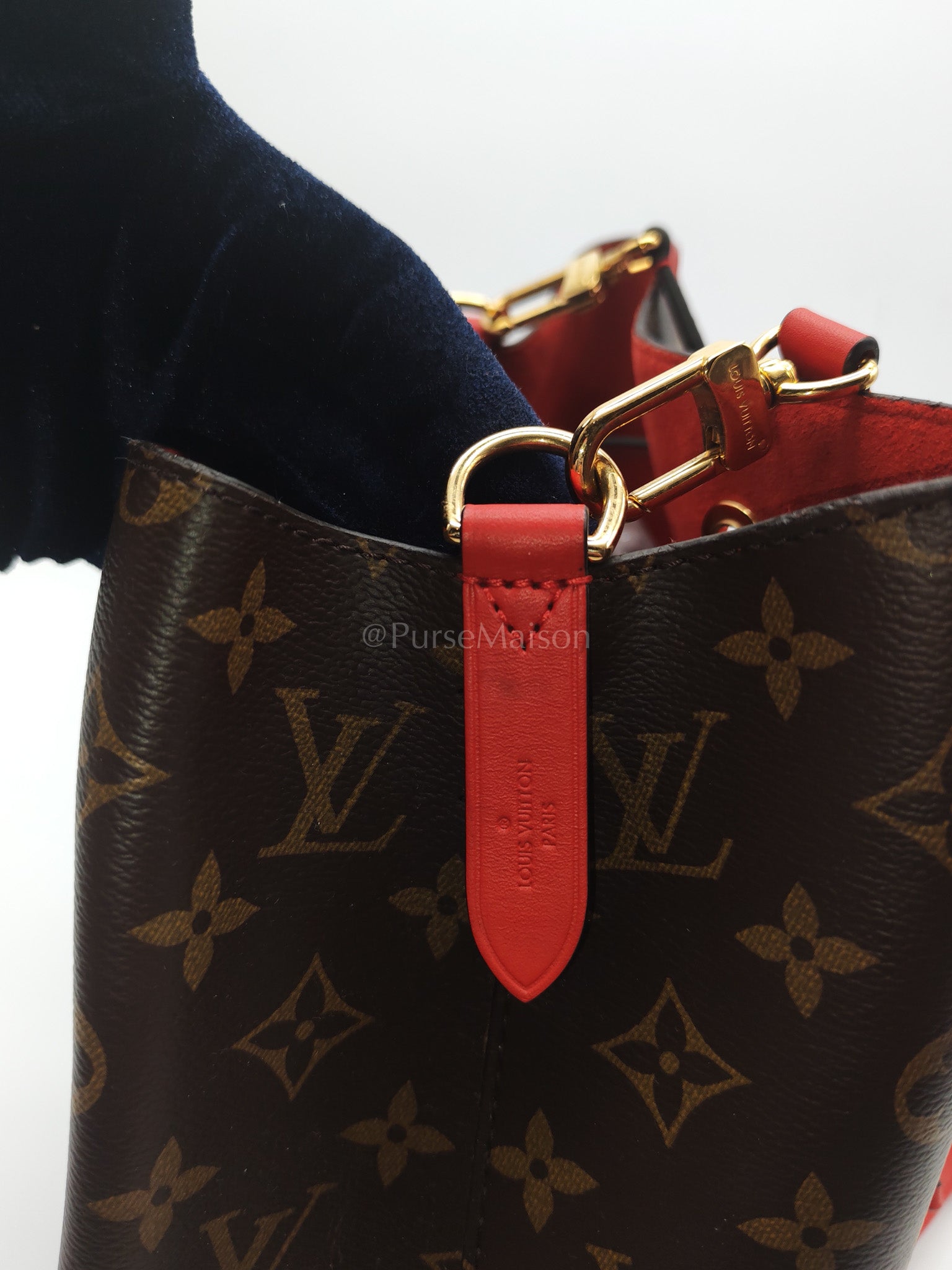 Neo Noe MM in Monogram Coquelicot Bucket Bag (Date Code: SR3167) | Purse Maison Luxury Bags Shop
