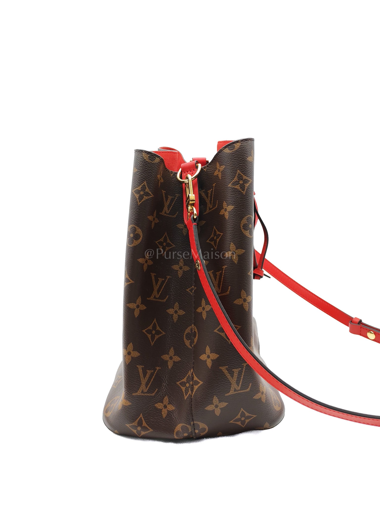 Neo Noe MM in Monogram Coquelicot Bucket Bag (Date Code: SR3167) | Purse Maison Luxury Bags Shop