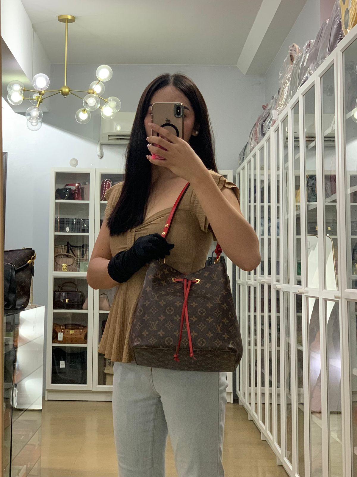 Neo Noe MM Monogram Canvas Red Interior (Date Code: NZ1158) | Purse Maison Luxury Bags Shop