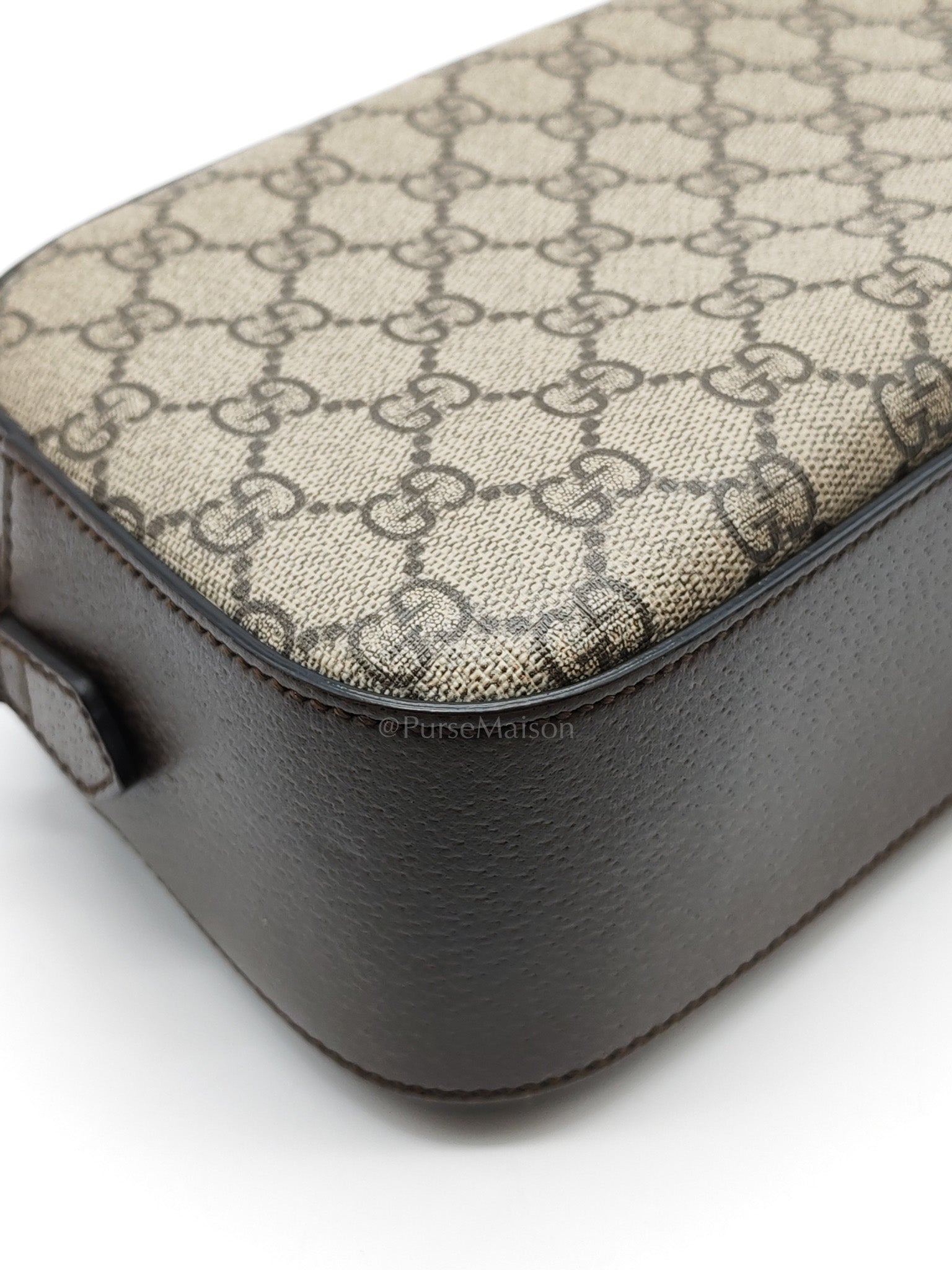 Neo Vintage Camera Bag in Brown GG Supreme Canvas with Tiger Head Logo & Gold Hardware | Purse Maison Luxury Bags Shop