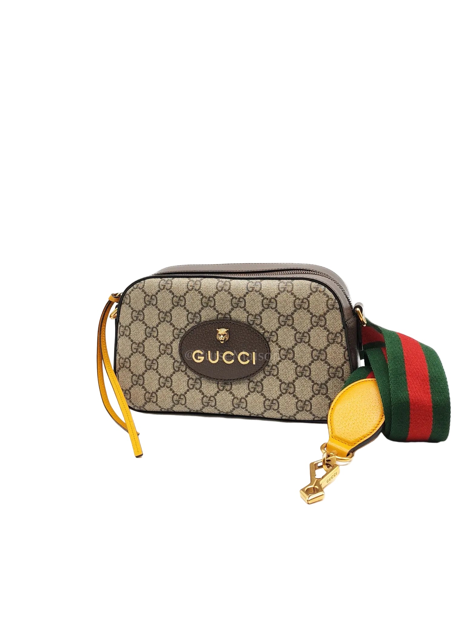 Neo Vintage Camera Bag in Brown GG Supreme Canvas with Tiger Head Logo & Gold Hardware | Purse Maison Luxury Bags Shop