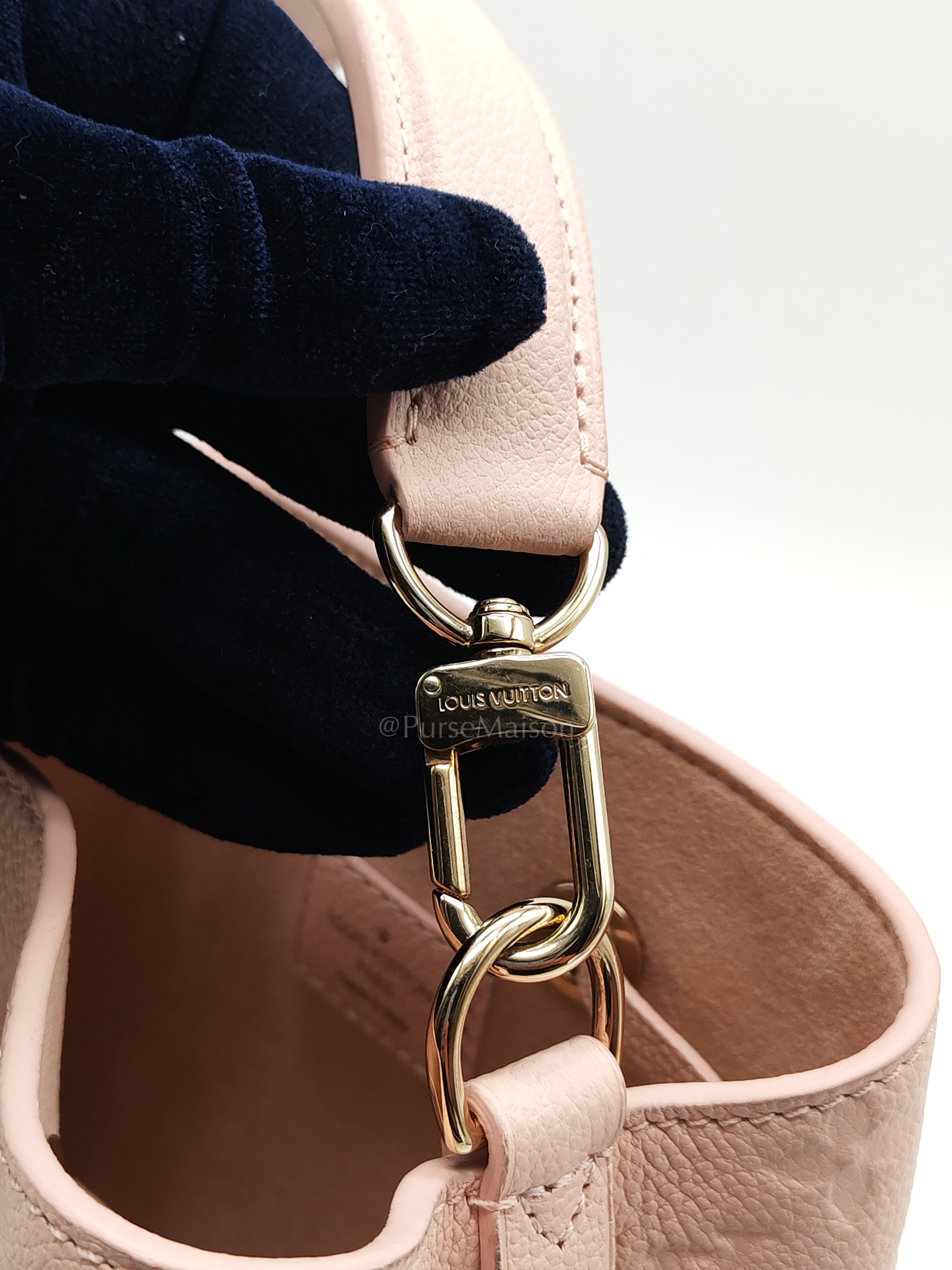 NeoNoe BB in Opal Pink Monogram Empriente Leather & Light Gold Hardware Microchip | Purse Maison Luxury Bags Shop